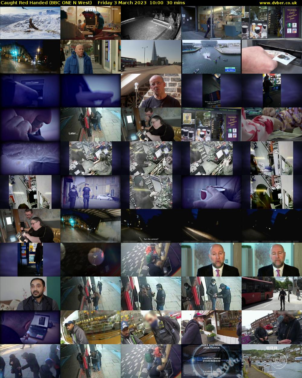Caught Red Handed (BBC ONE N West) Friday 3 March 2023 10:00 - 10:30