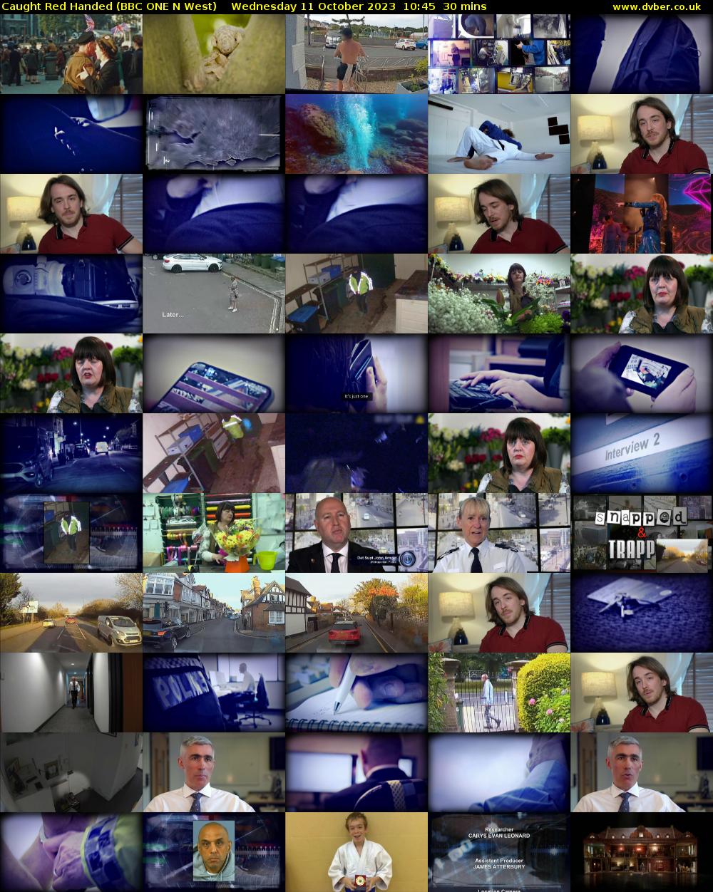 Caught Red Handed (BBC ONE N West) Wednesday 11 October 2023 10:45 - 11:15