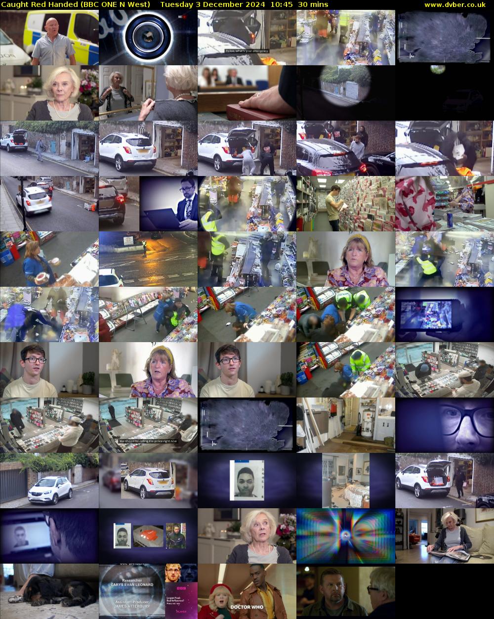 Caught Red Handed (BBC ONE N West) Tuesday 3 December 2024 10:45 - 11:15