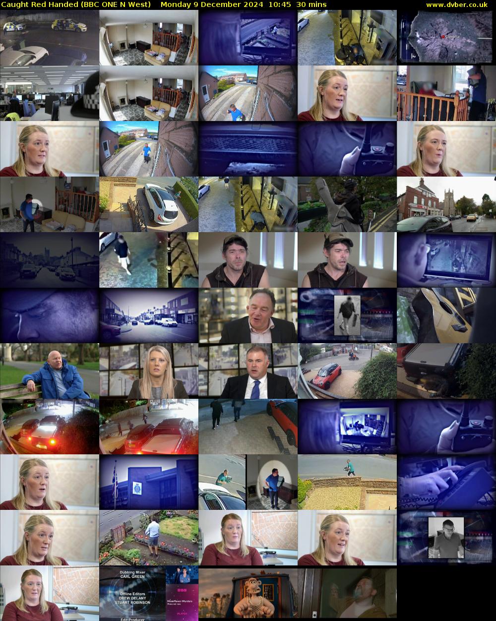 Caught Red Handed (BBC ONE N West) Monday 9 December 2024 10:45 - 11:15