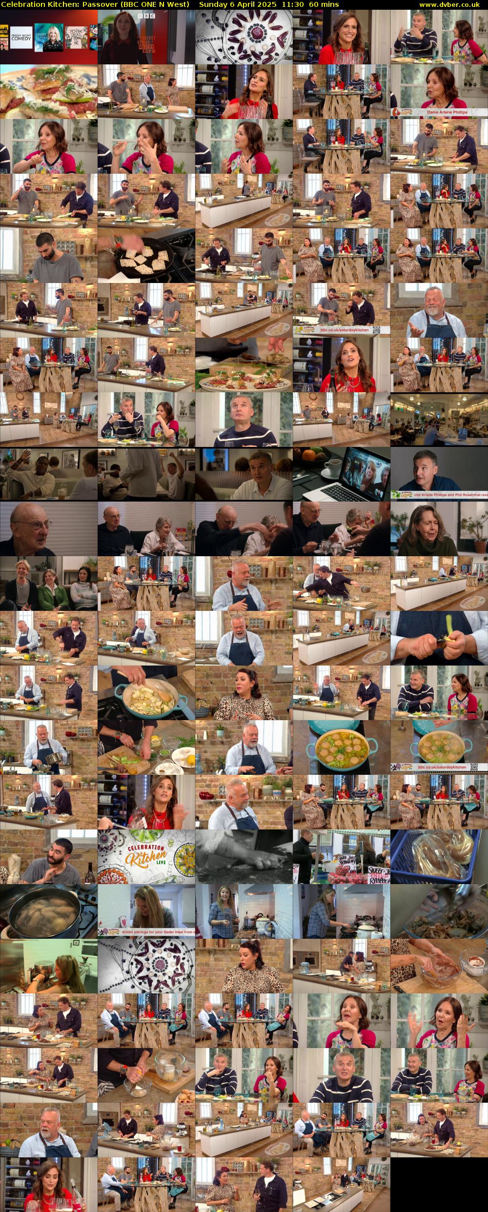 Celebration Kitchen: Passover (BBC ONE N West) Sunday 6 April 2025 11:30 - 12:30