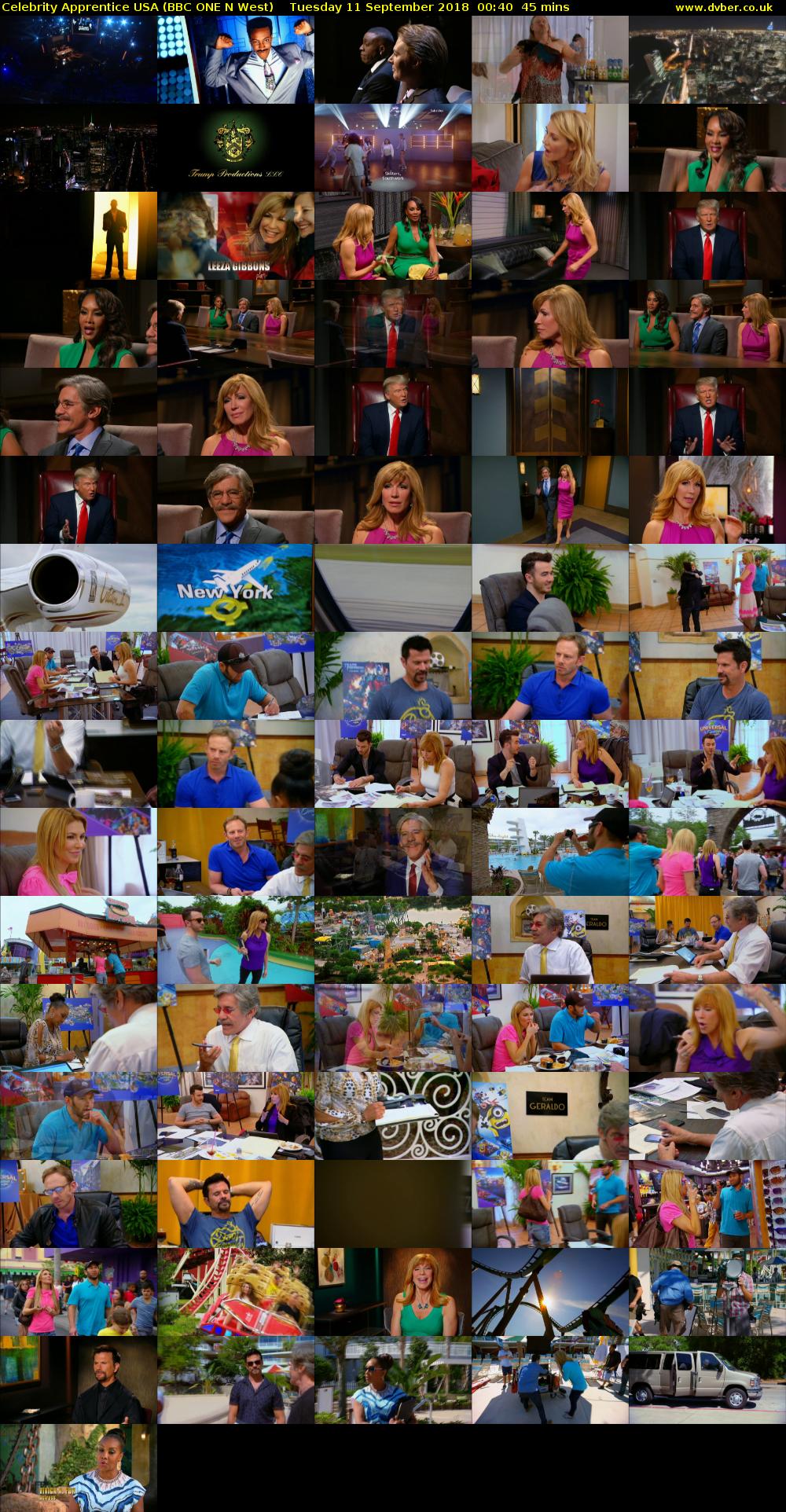 Celebrity Apprentice USA (BBC ONE N West) Tuesday 11 September 2018 00:40 - 01:25