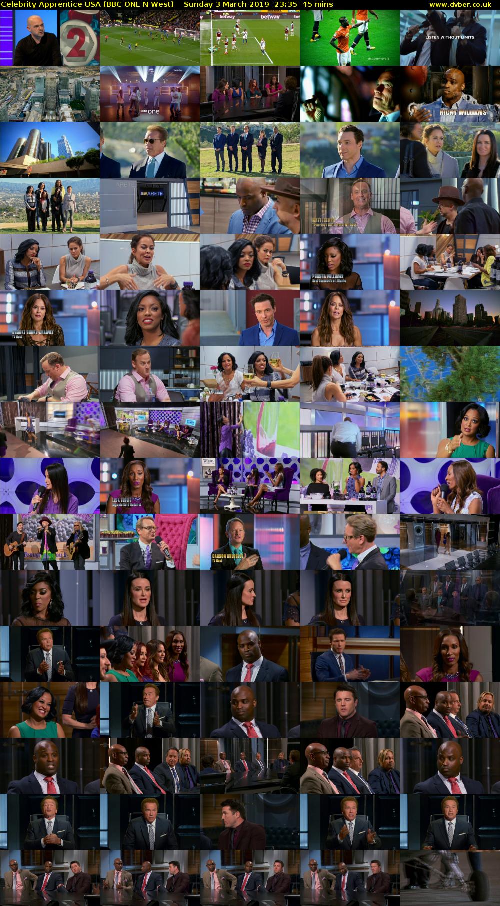 Celebrity Apprentice USA (BBC ONE N West) Sunday 3 March 2019 23:35 - 00:20