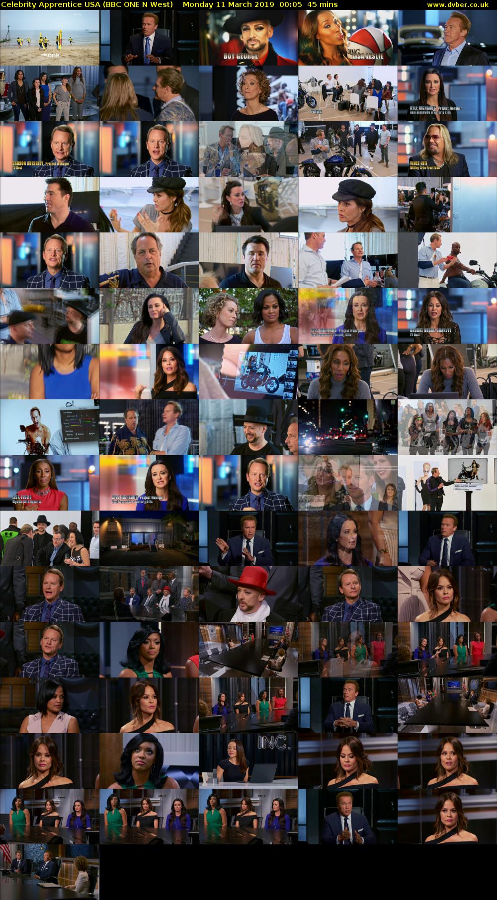 Celebrity Apprentice USA (BBC ONE N West) Monday 11 March 2019 00:05 - 00:50