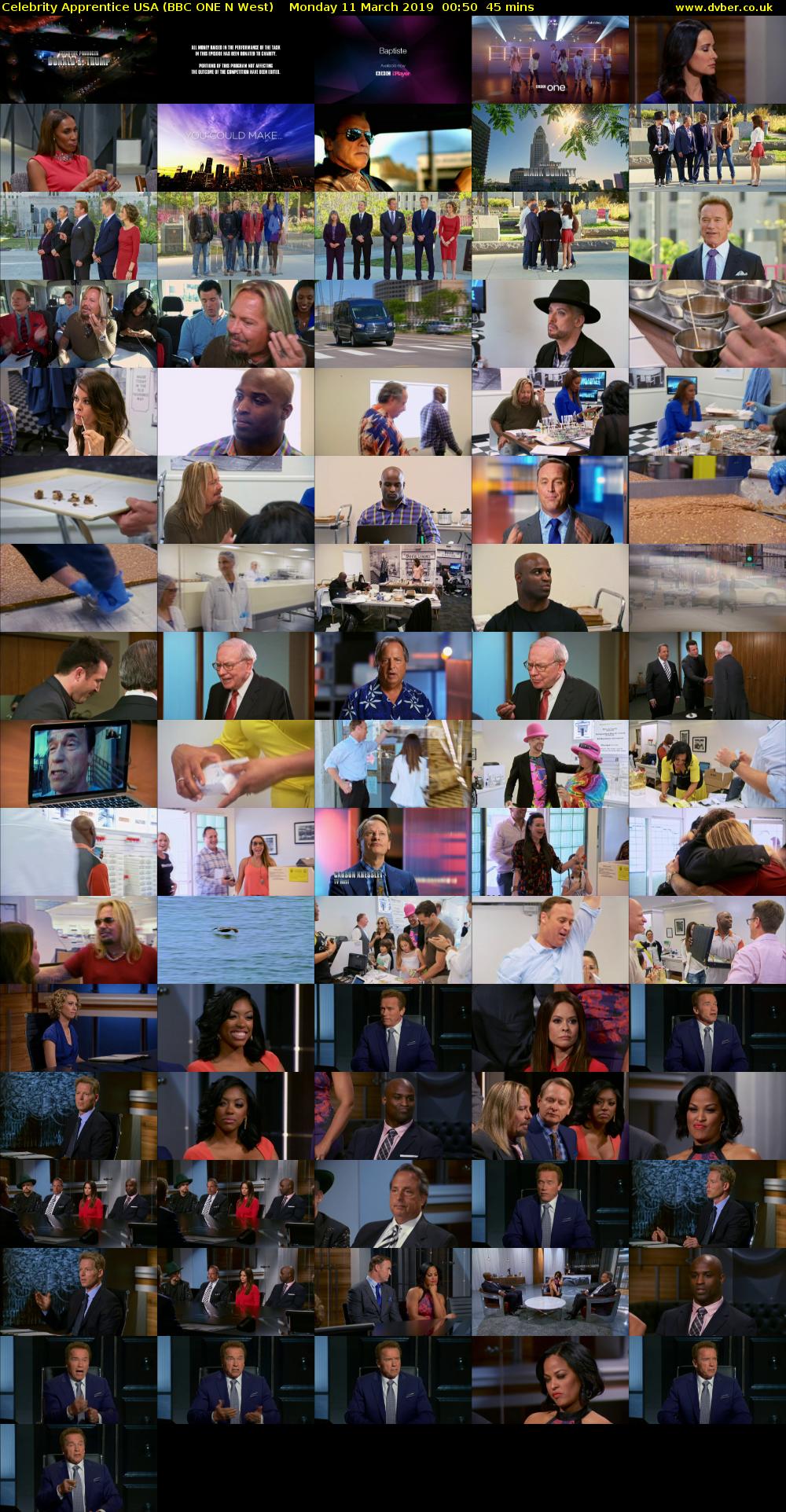 Celebrity Apprentice USA (BBC ONE N West) Monday 11 March 2019 00:50 - 01:35