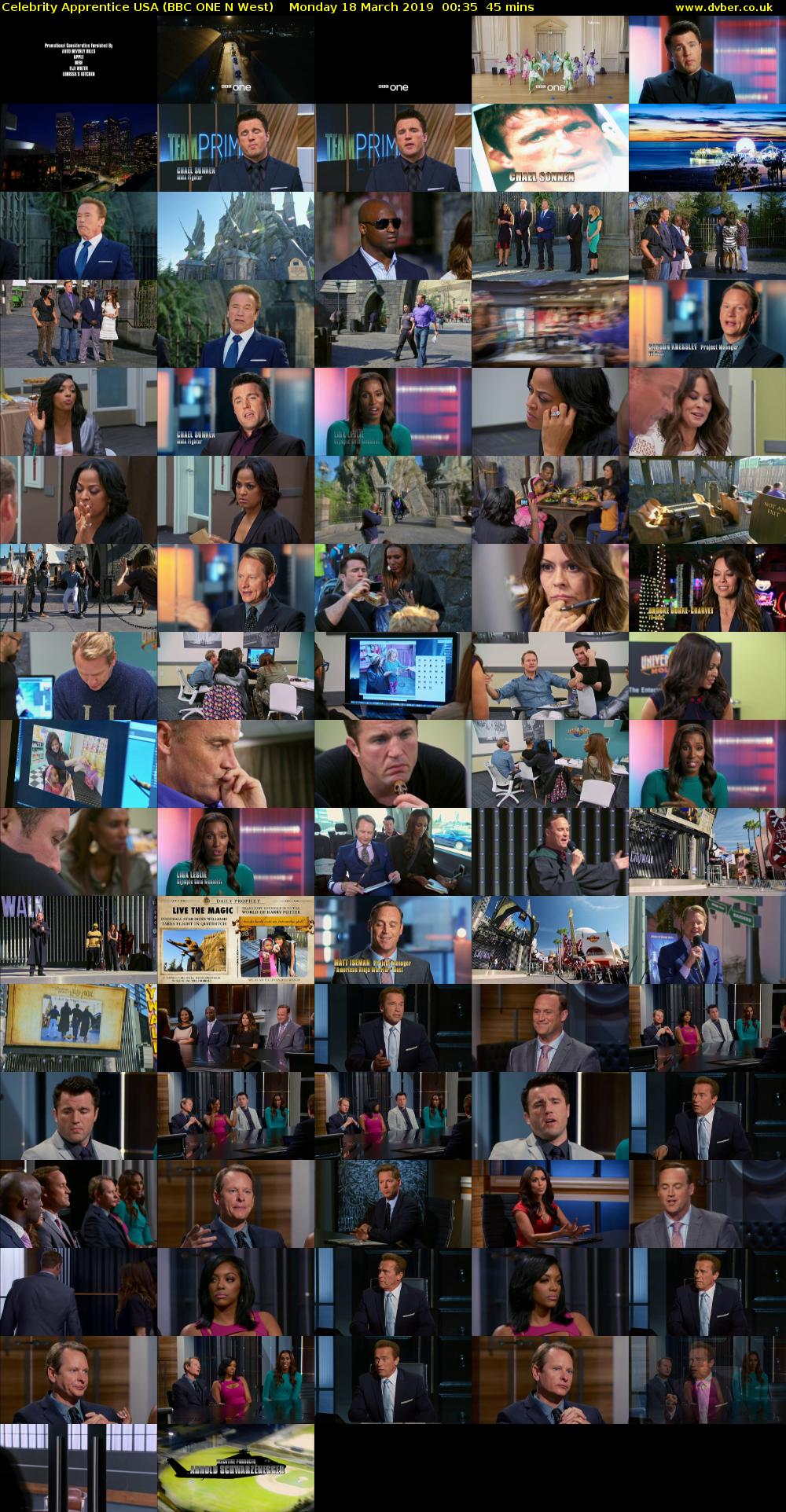 Celebrity Apprentice USA (BBC ONE N West) Monday 18 March 2019 00:35 - 01:20