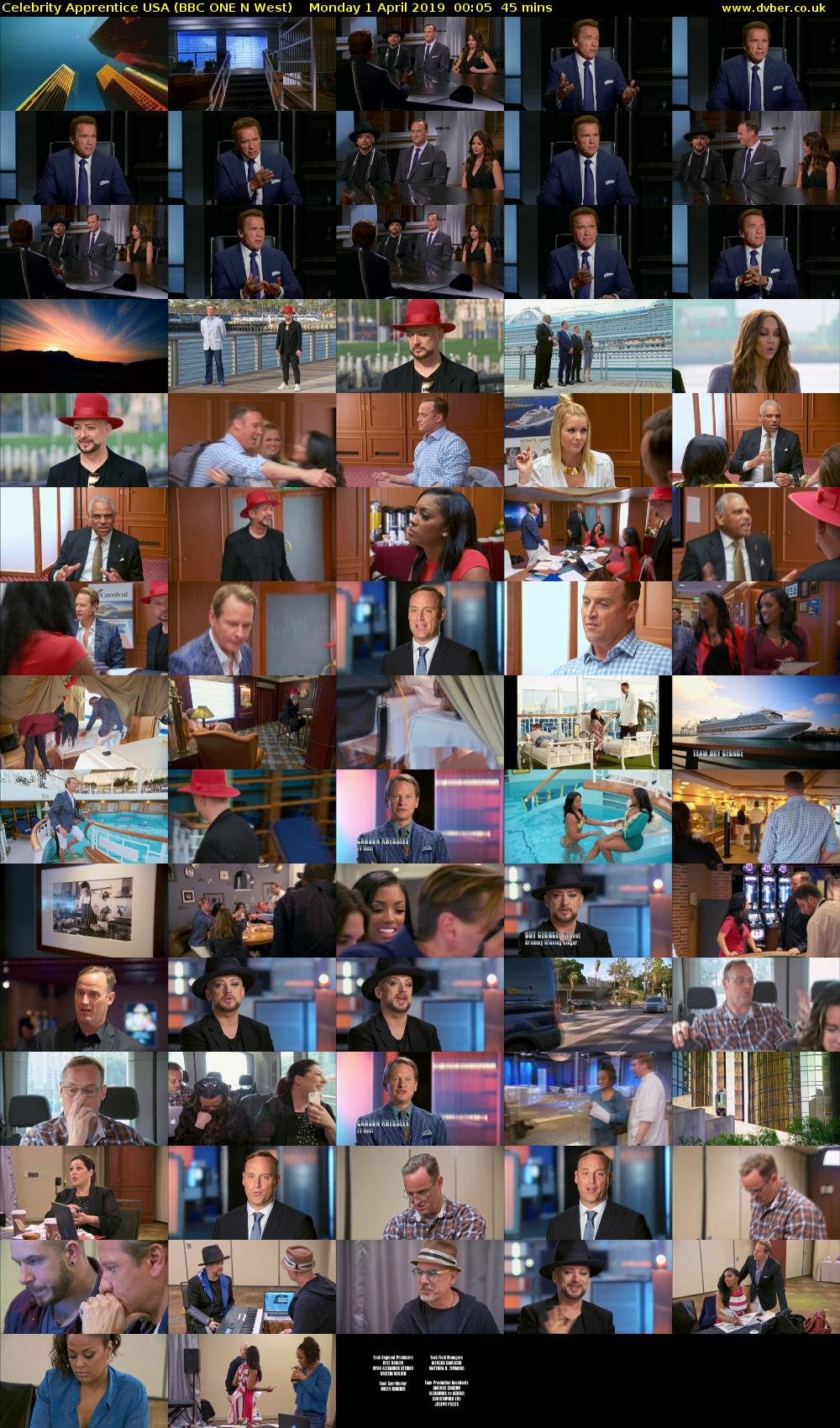 Celebrity Apprentice USA (BBC ONE N West) Monday 1 April 2019 00:05 - 00:50