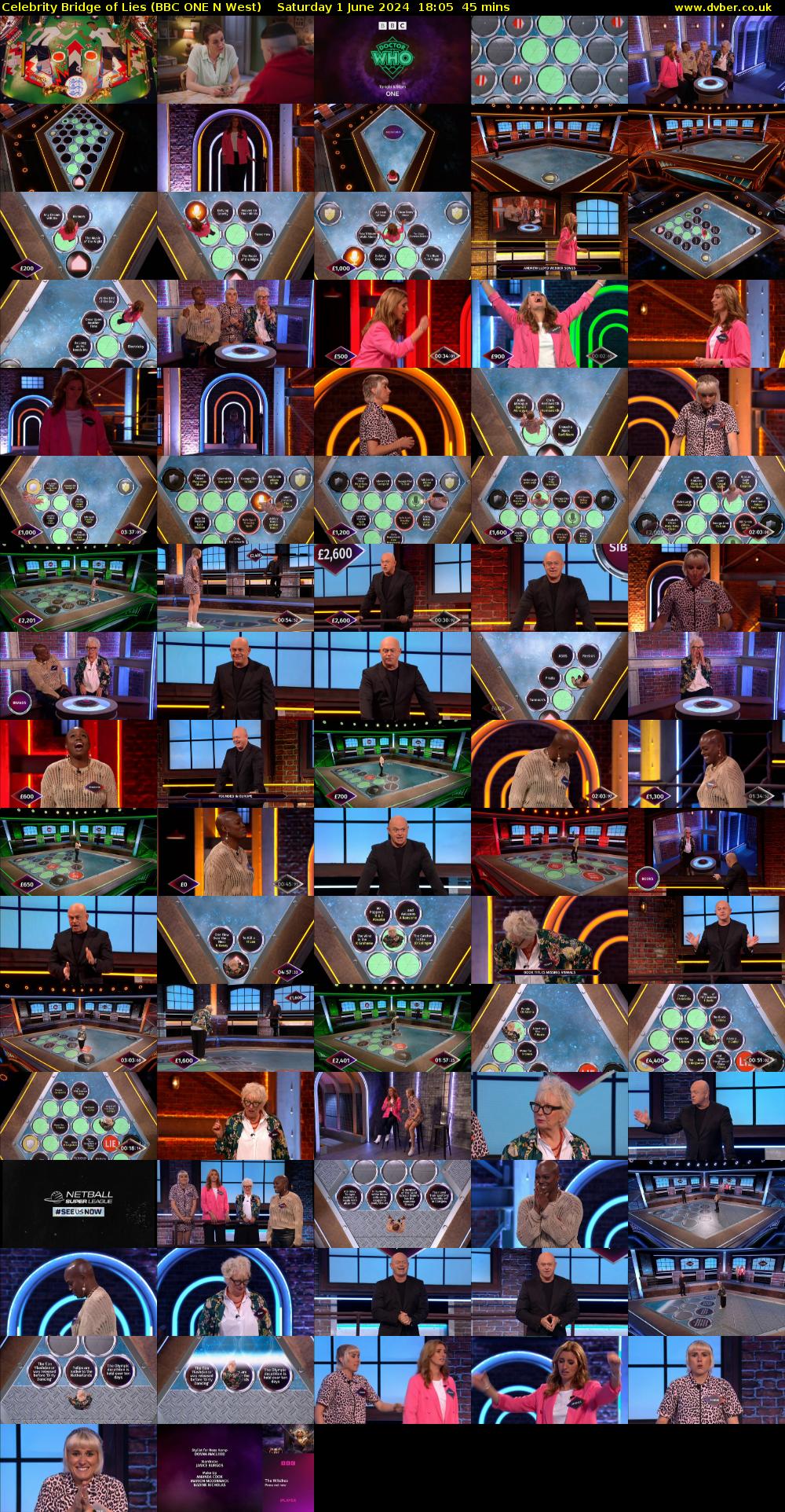 Celebrity Bridge of Lies (BBC ONE N West) Saturday 1 June 2024 18:05 - 18:50