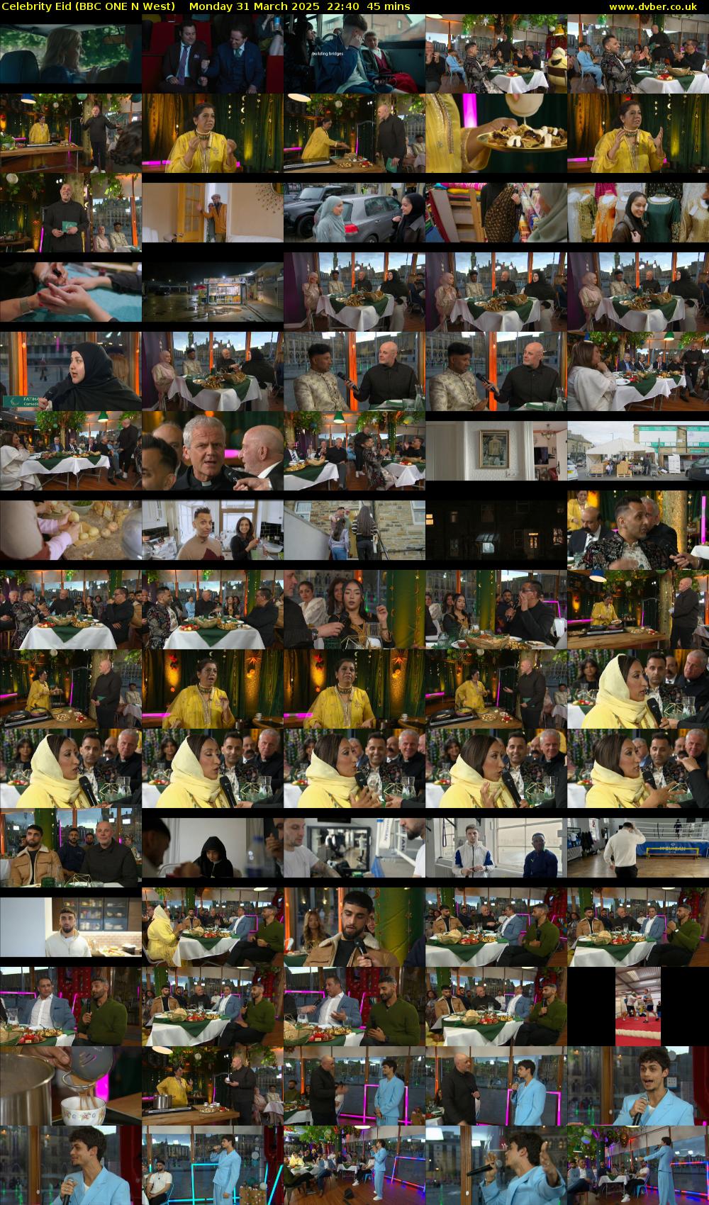 Celebrity Eid (BBC ONE N West) Monday 31 March 2025 22:40 - 23:25