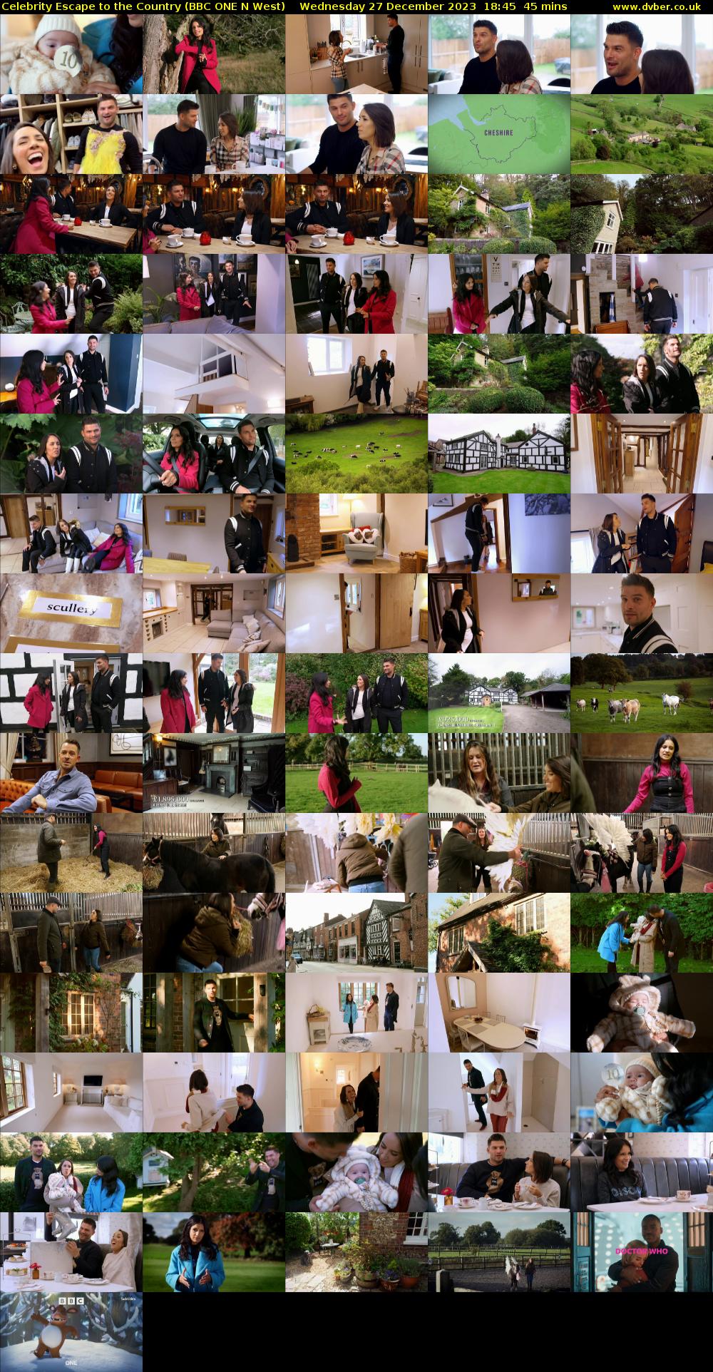Celebrity Escape to the Country (BBC ONE N West) Wednesday 27 December 2023 18:45 - 19:30