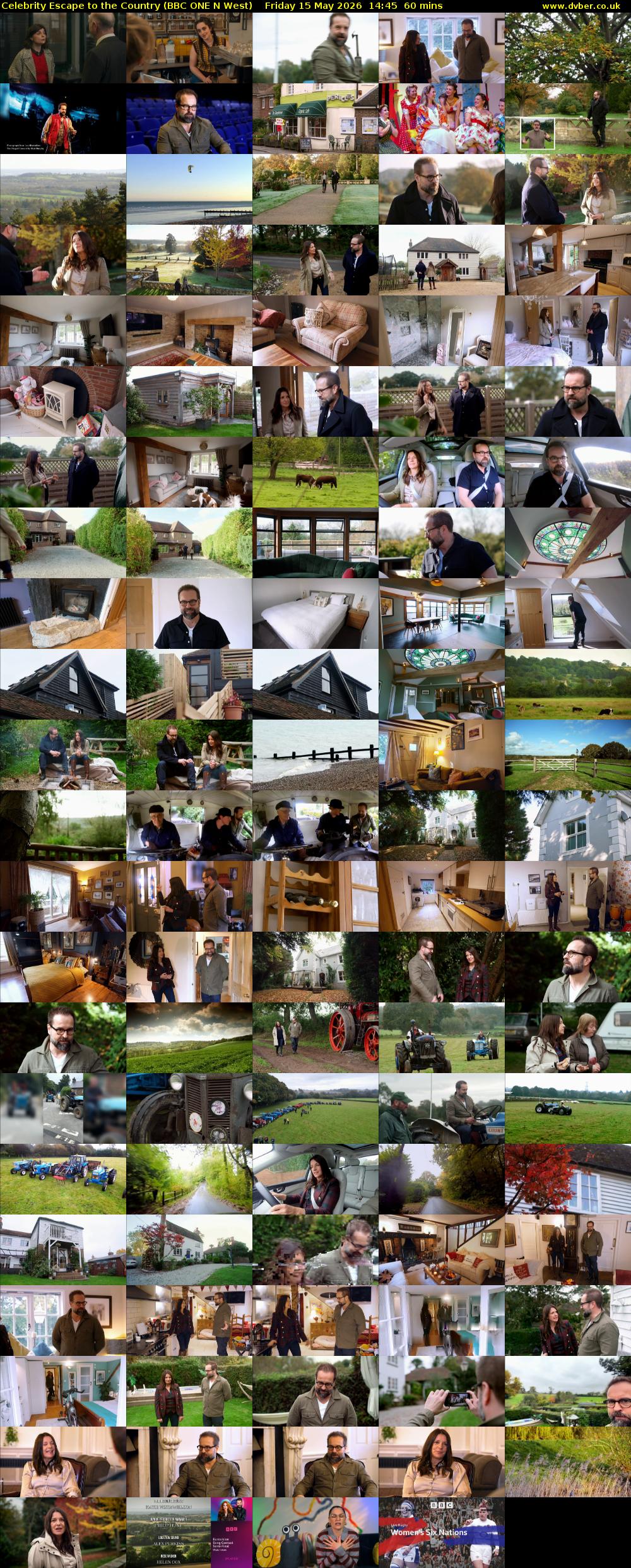 Celebrity Escape to the Country (BBC ONE N West) Friday 15 May 2026 14:45 - 15:45