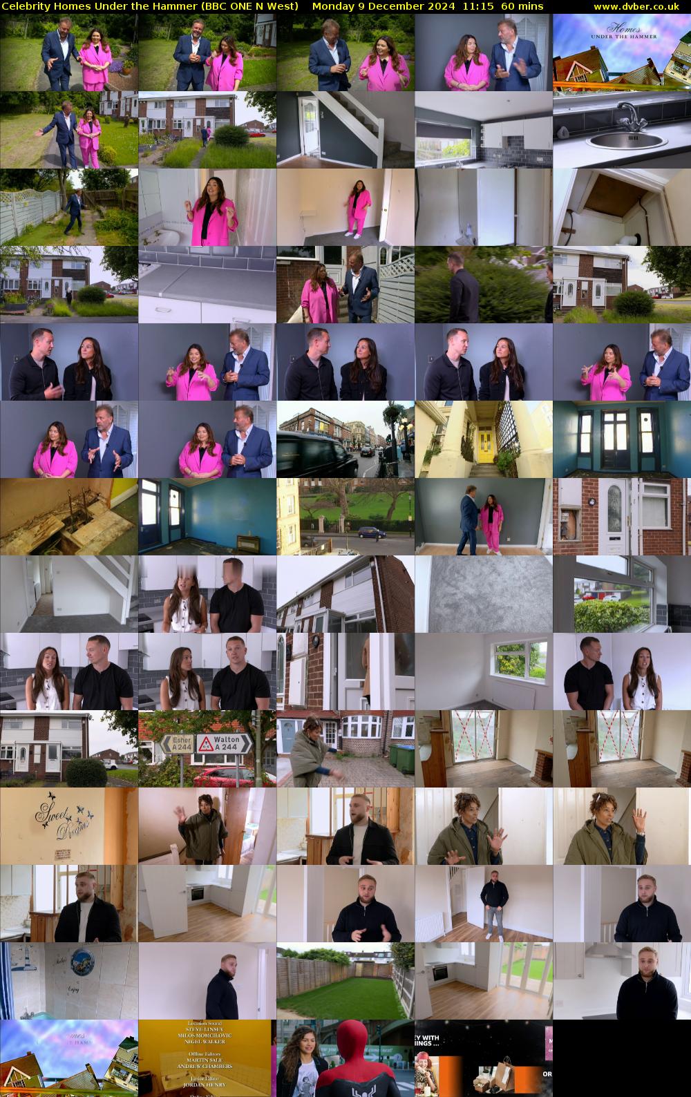 Celebrity Homes Under the Hammer (BBC ONE N West) Monday 9 December 2024 11:15 - 12:15