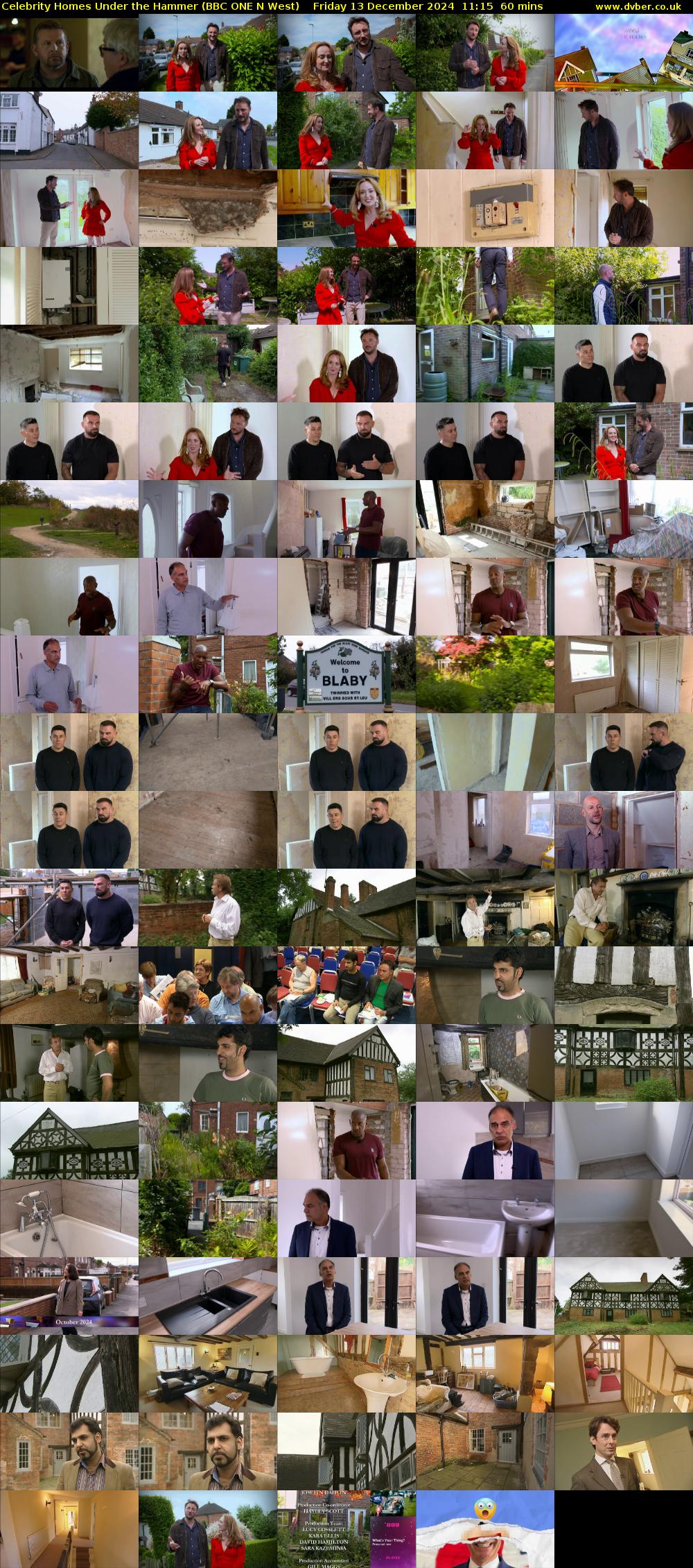 Celebrity Homes Under the Hammer (BBC ONE N West) Friday 13 December 2024 11:15 - 12:15