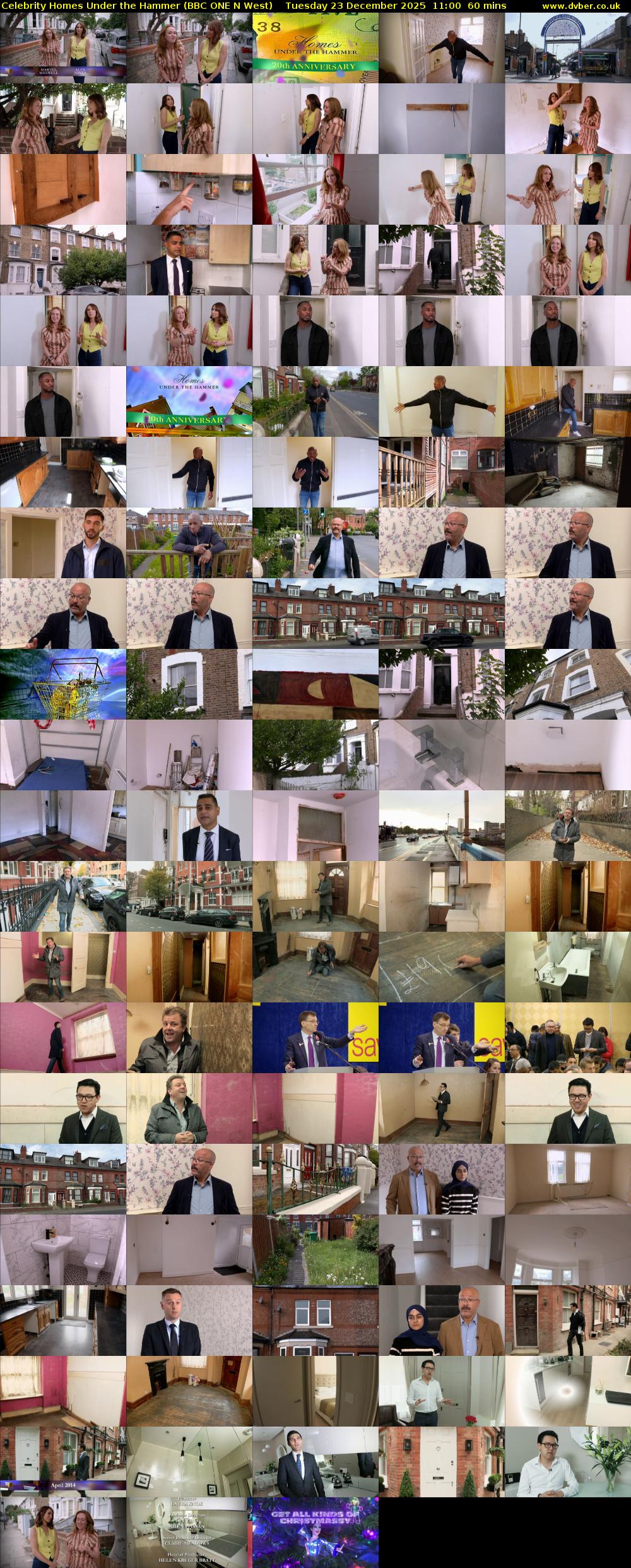 Celebrity Homes Under the Hammer (BBC ONE N West) Tuesday 23 December 2025 11:00 - 12:00