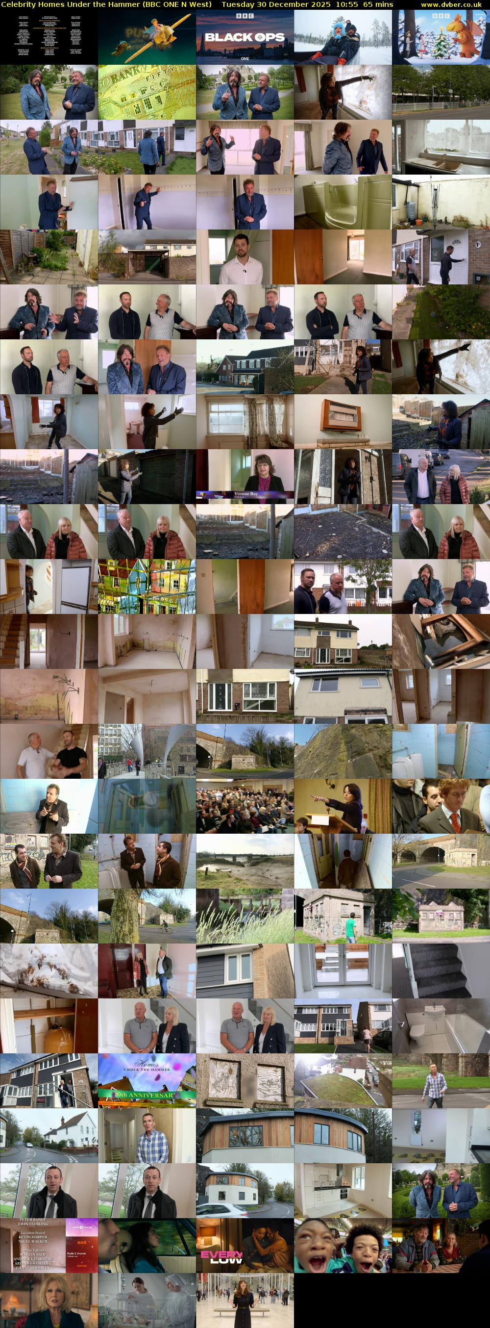 Celebrity Homes Under the Hammer (BBC ONE N West) Tuesday 30 December 2025 10:55 - 12:00