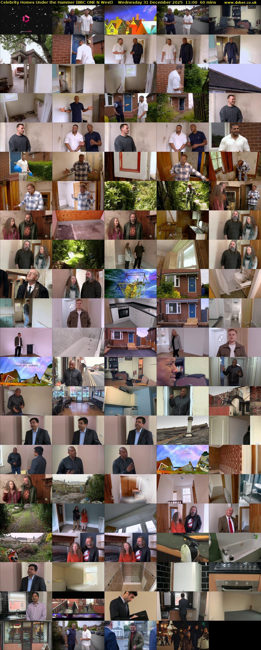 Celebrity Homes Under the Hammer (BBC ONE N West) Wednesday 31 December 2025 11:00 - 12:00