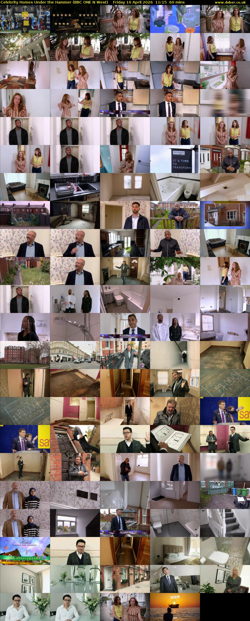 Celebrity Homes Under the Hammer (BBC ONE N West) Friday 10 April 2026 11:15 - 12:15