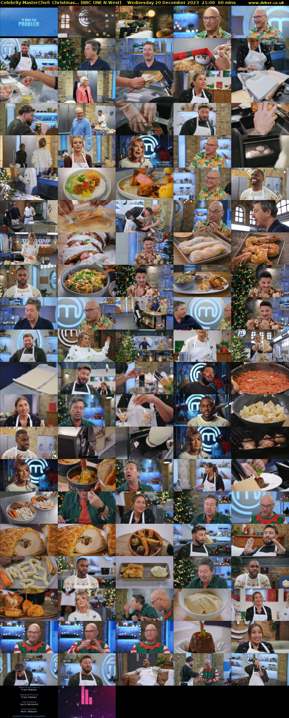 Celebrity MasterChef: Christmas... (BBC ONE N West) Wednesday 20 December 2023 21:00 - 22:00