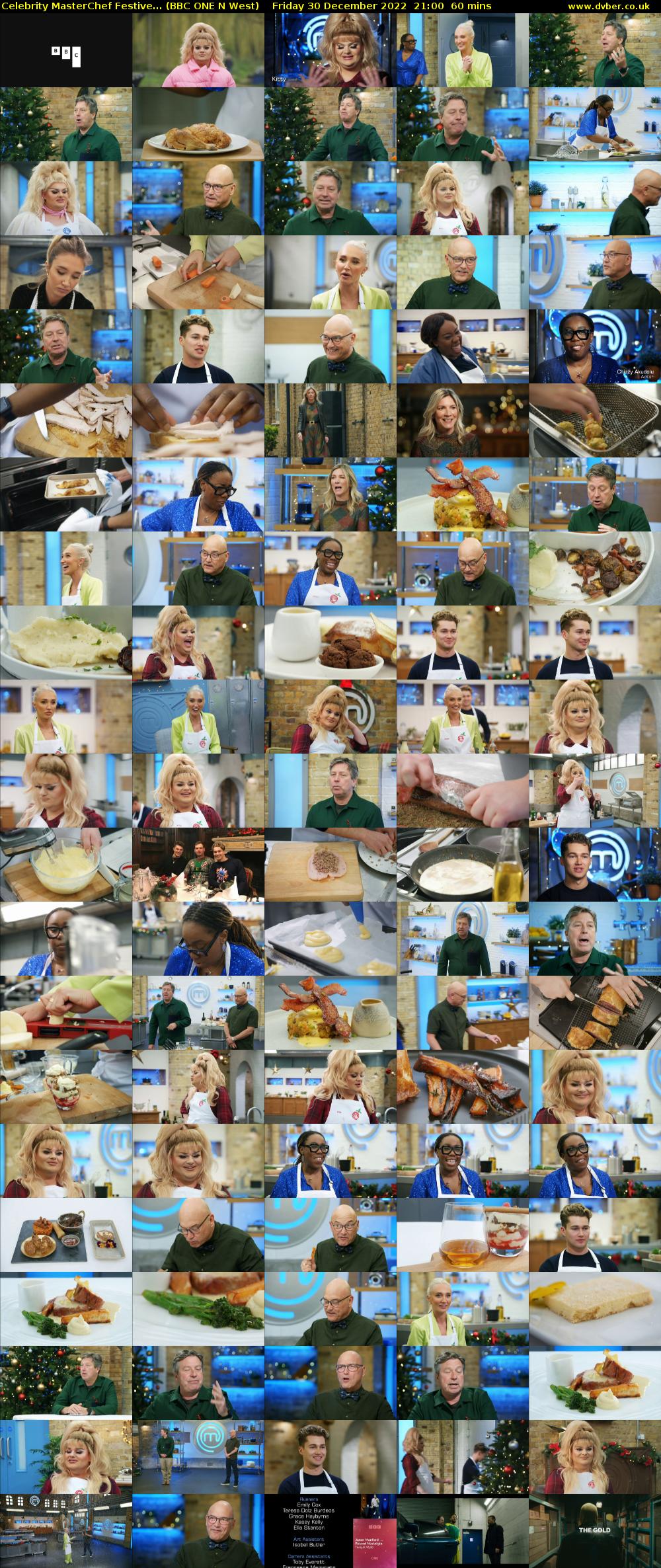 Celebrity MasterChef Festive... (BBC ONE N West) Friday 30 December 2022 21:00 - 22:00