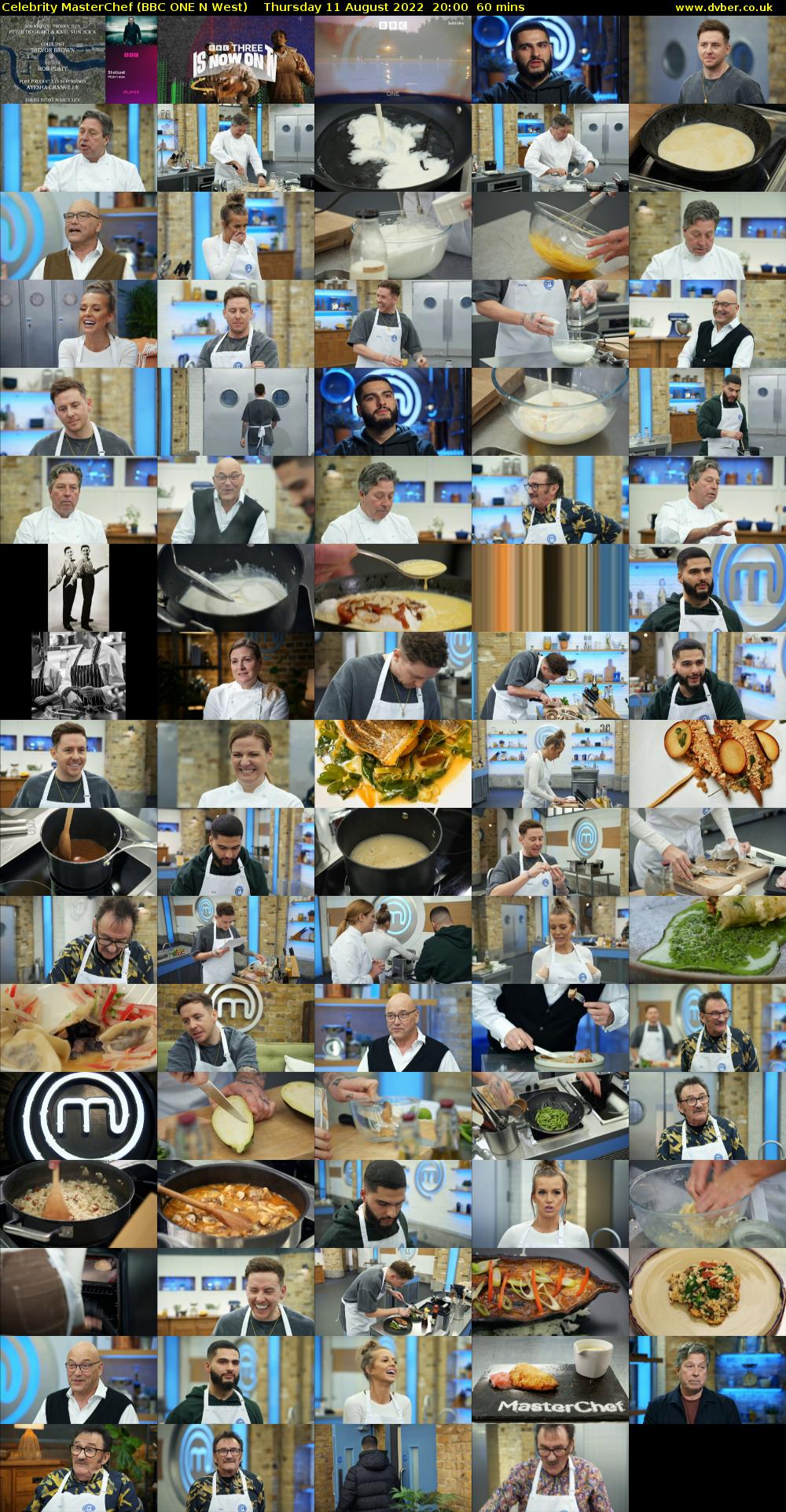 Celebrity MasterChef (BBC ONE N West) Thursday 11 August 2022 20:00 - 21:00