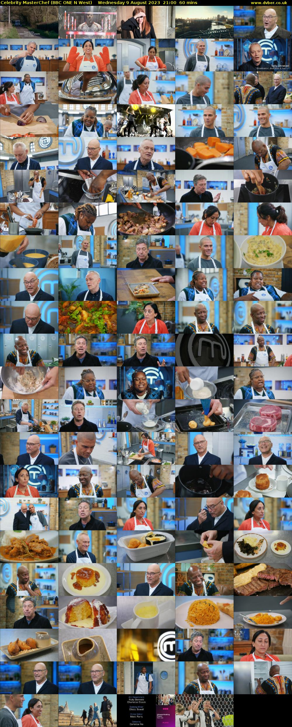 Celebrity MasterChef (BBC ONE N West) Wednesday 9 August 2023 21:00 - 22:00
