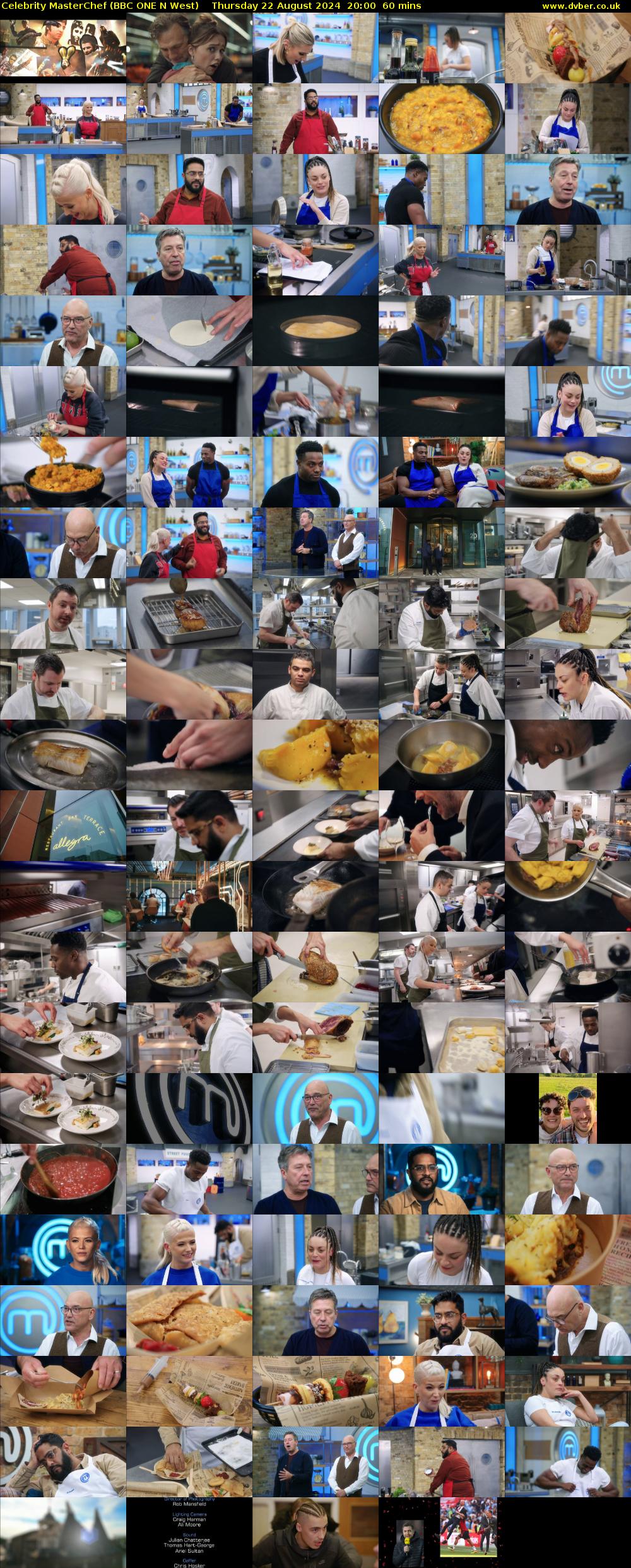 Celebrity MasterChef (BBC ONE N West) Thursday 22 August 2024 20:00 - 21:00
