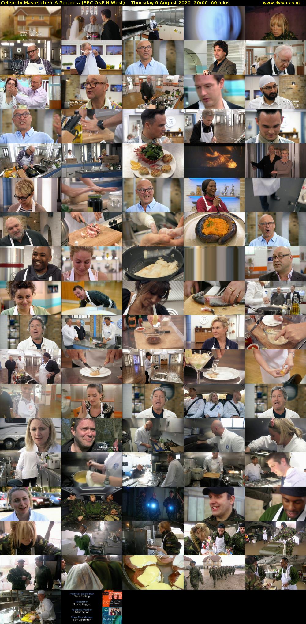 Celebrity Masterchef: A Recipe... (BBC ONE N West) Thursday 6 August 2020 20:00 - 21:00