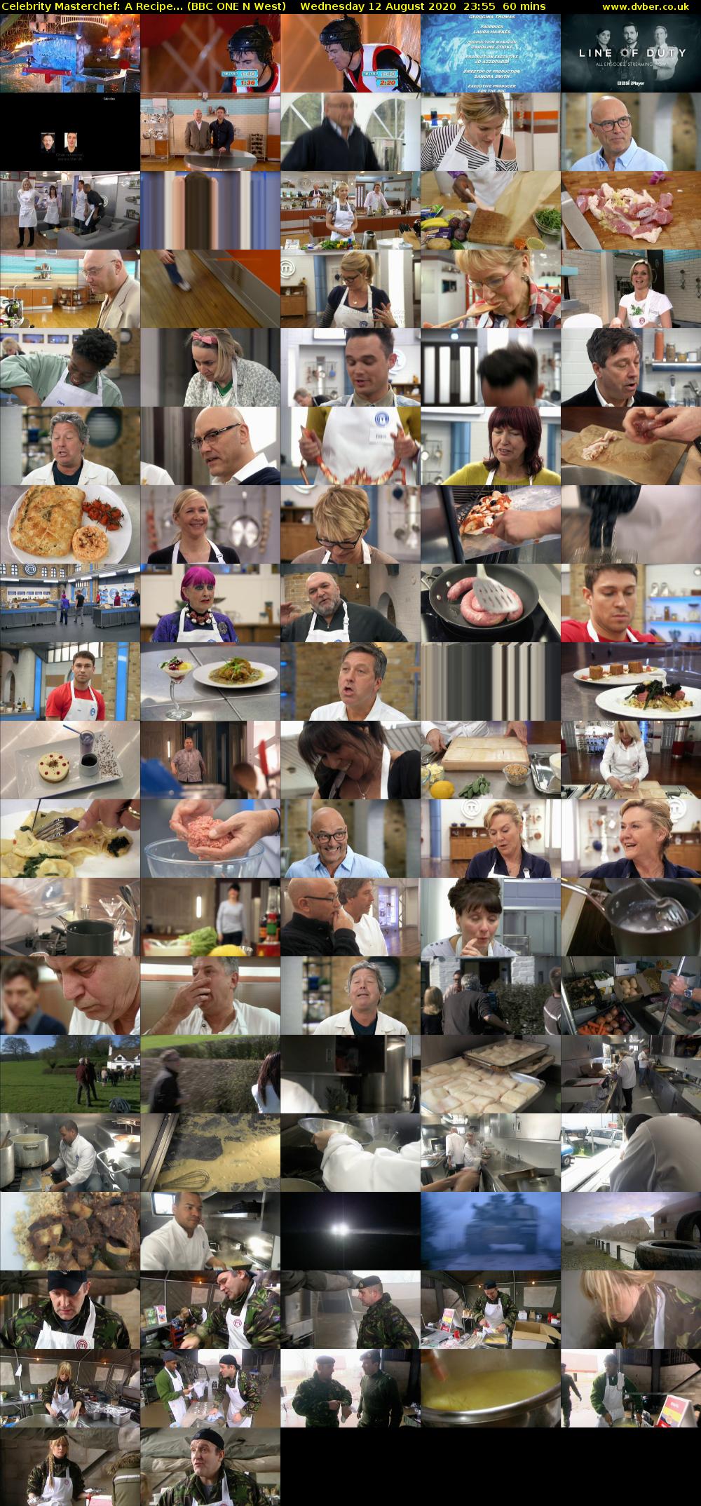 Celebrity Masterchef: A Recipe... (BBC ONE N West) Wednesday 12 August 2020 23:55 - 00:55