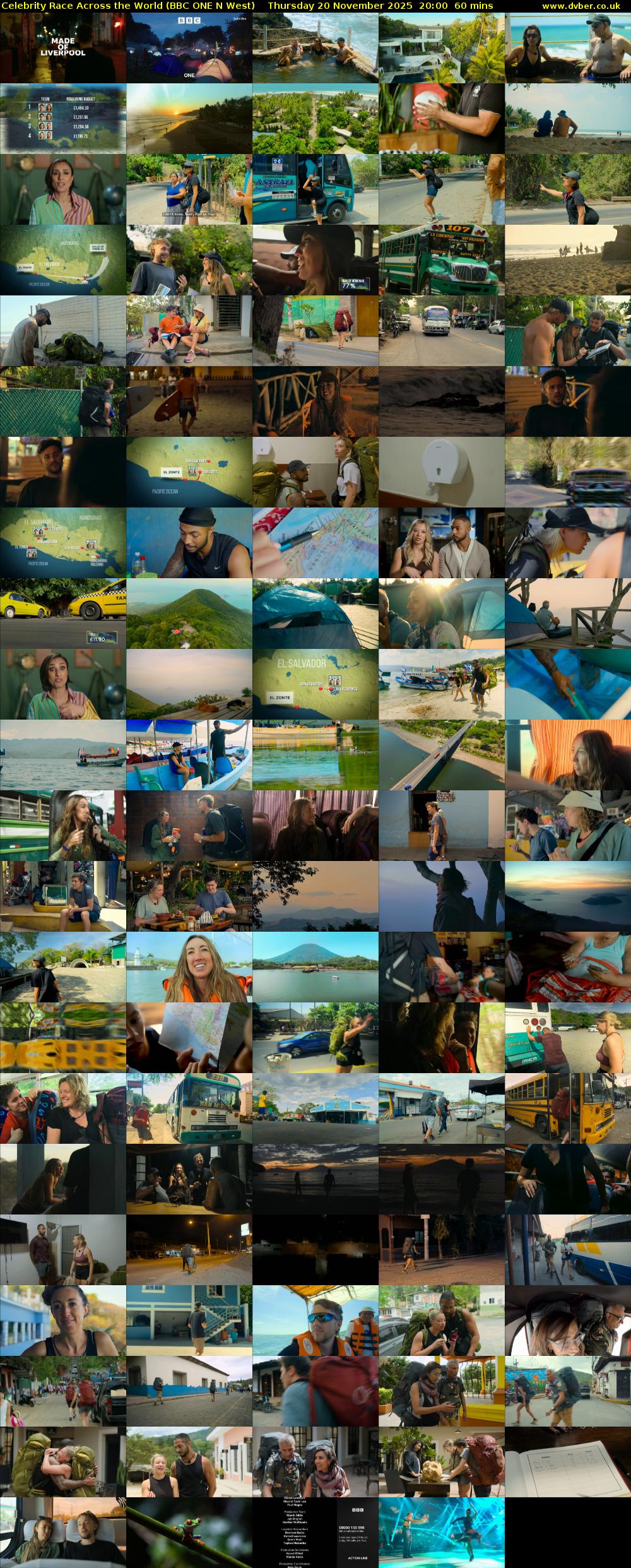 Celebrity Race Across the World (BBC ONE N West) Thursday 20 November 2025 20:00 - 21:00