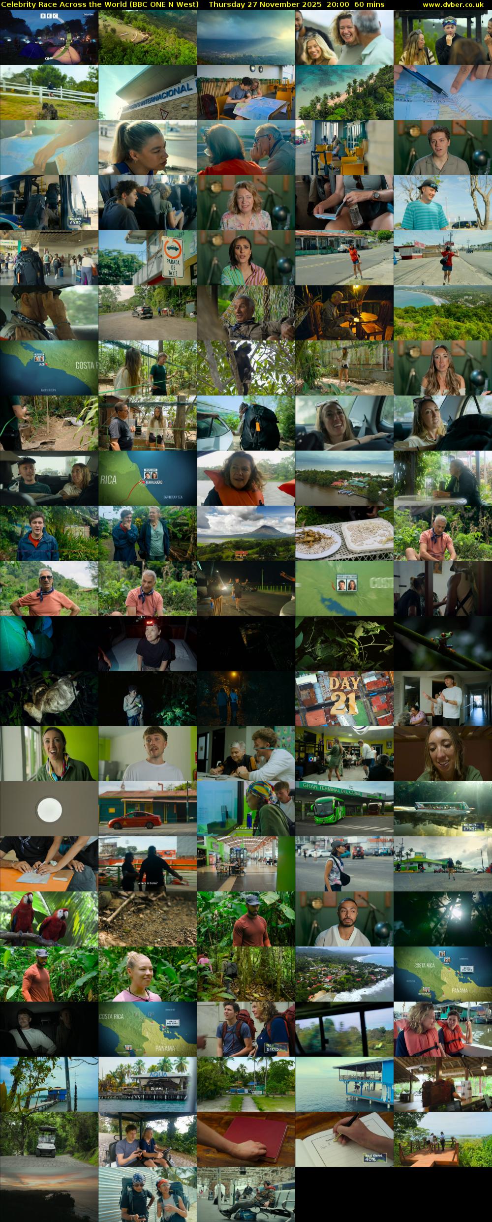 Celebrity Race Across the World (BBC ONE N West) Thursday 27 November 2025 20:00 - 21:00