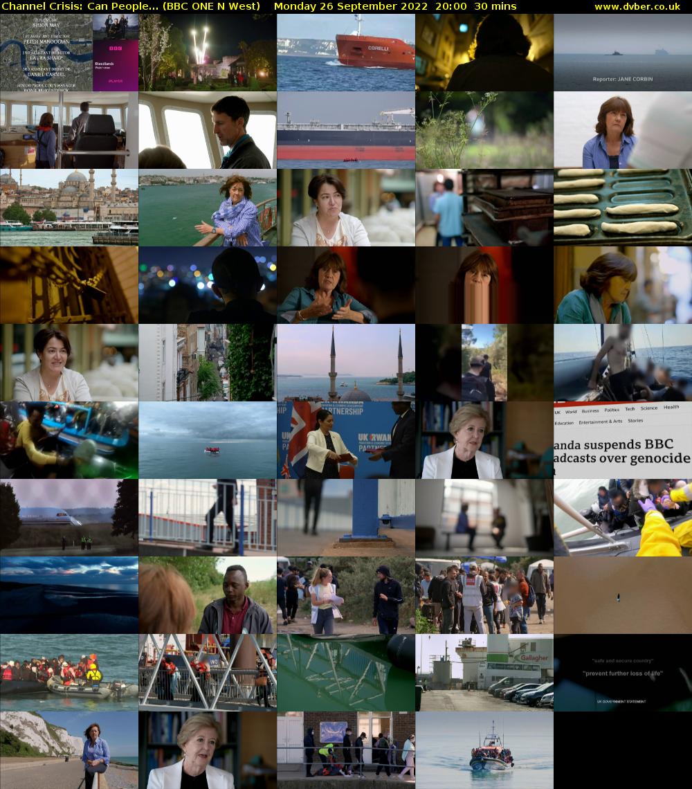 Channel Crisis: Can People... (BBC ONE N West) Monday 26 September 2022 20:00 - 20:30