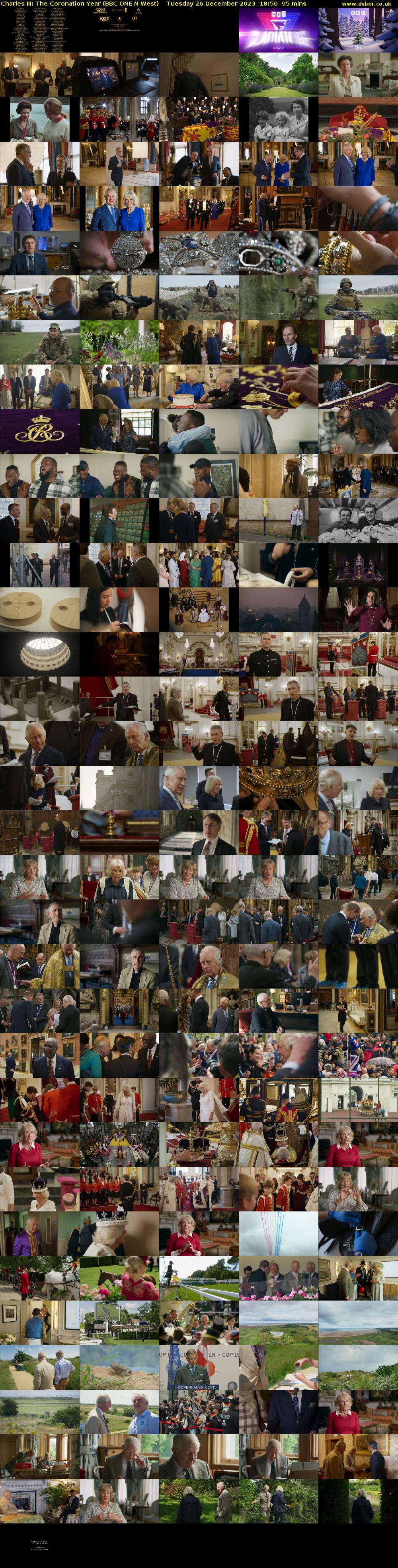 Charles III: The Coronation Year (BBC ONE N West) Tuesday 26 December 2023 18:50 - 20:25