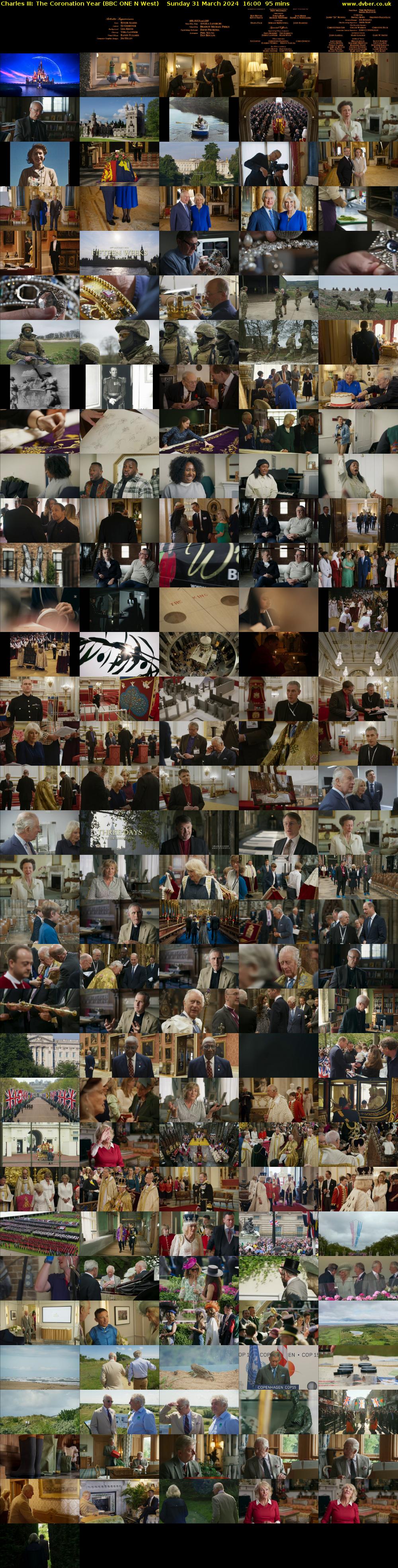 Charles III: The Coronation Year (BBC ONE N West) Sunday 31 March 2024 16:00 - 17:35