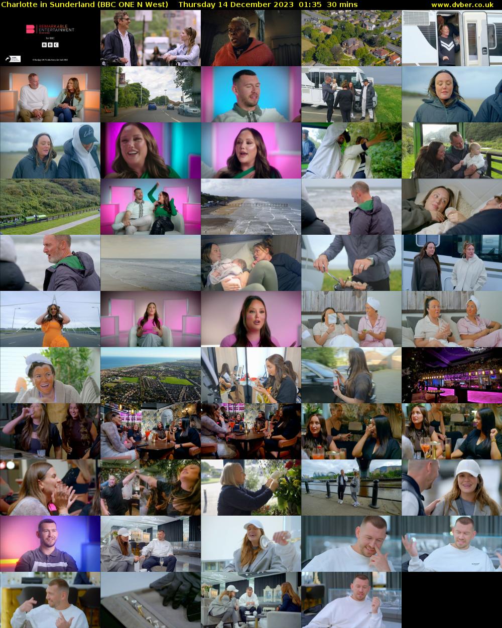 Charlotte in Sunderland (BBC ONE N West) Thursday 14 December 2023 01:35 - 02:05