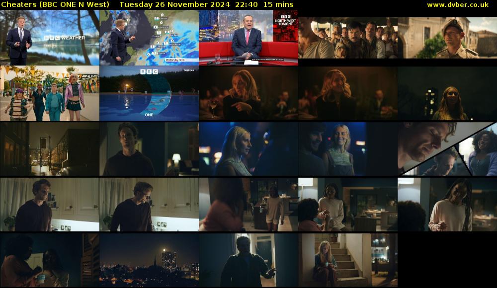Cheaters (BBC ONE N West) Tuesday 26 November 2024 22:40 - 22:55
