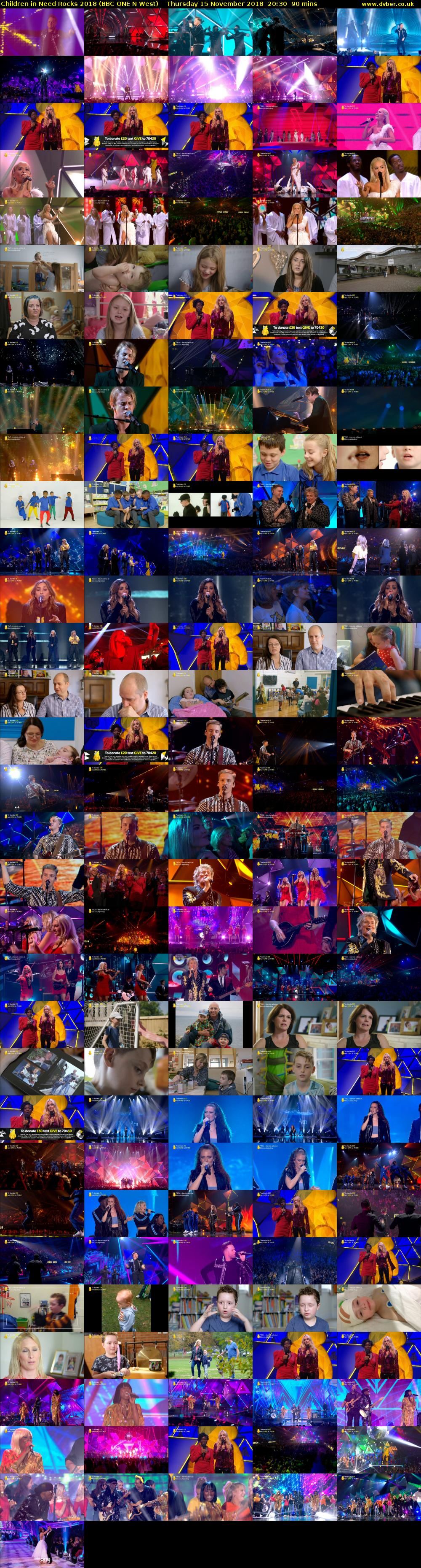 Children in Need Rocks 2018 (BBC ONE N West) Thursday 15 November 2018 20:30 - 22:00