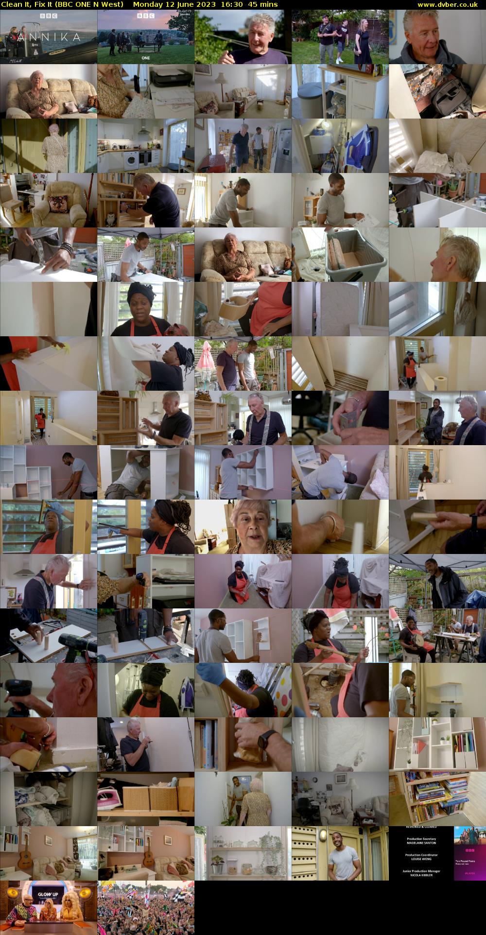 Clean It, Fix It (BBC ONE N West) Monday 12 June 2023 16:30 - 17:15
