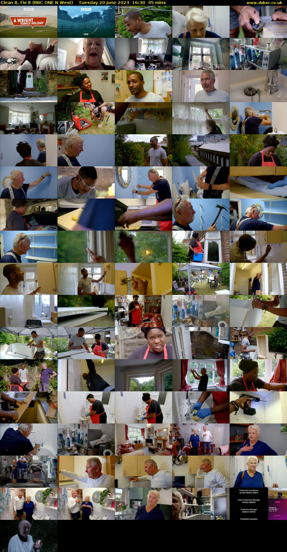Clean It, Fix It (BBC ONE N West) Tuesday 20 June 2023 16:30 - 17:15