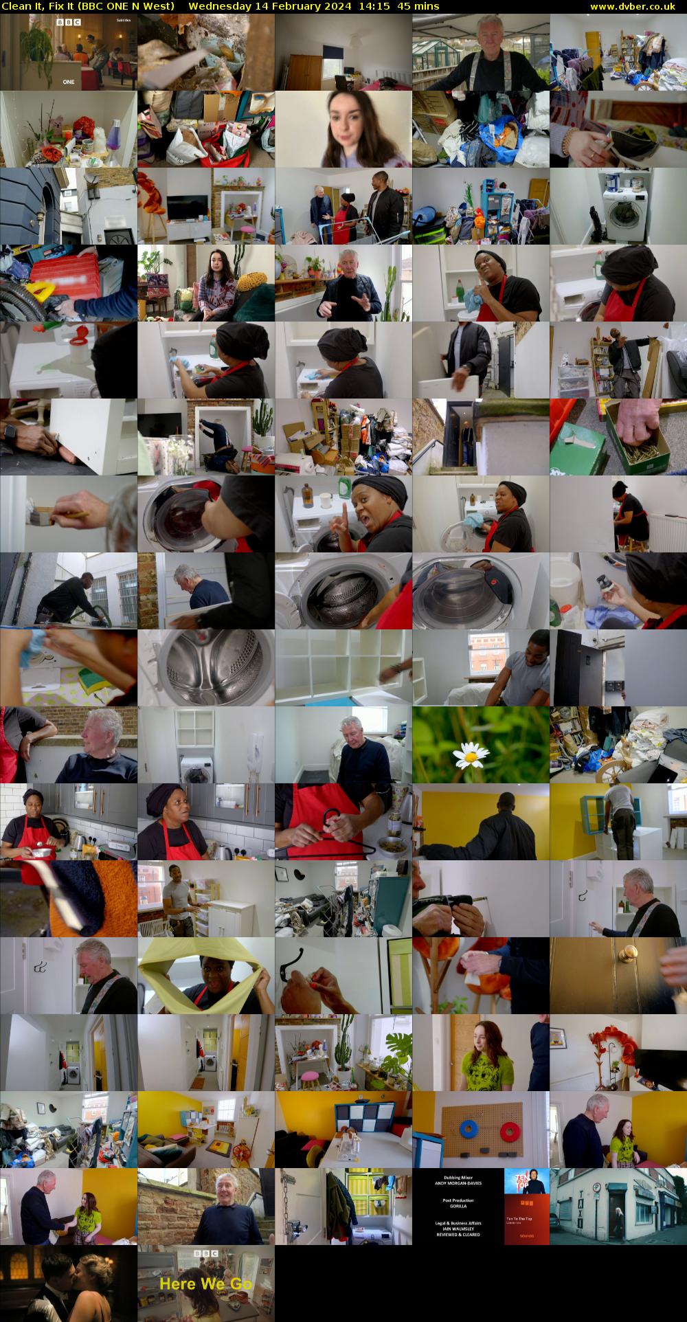 Clean It, Fix It (BBC ONE N West) Wednesday 14 February 2024 14:15 - 15:00