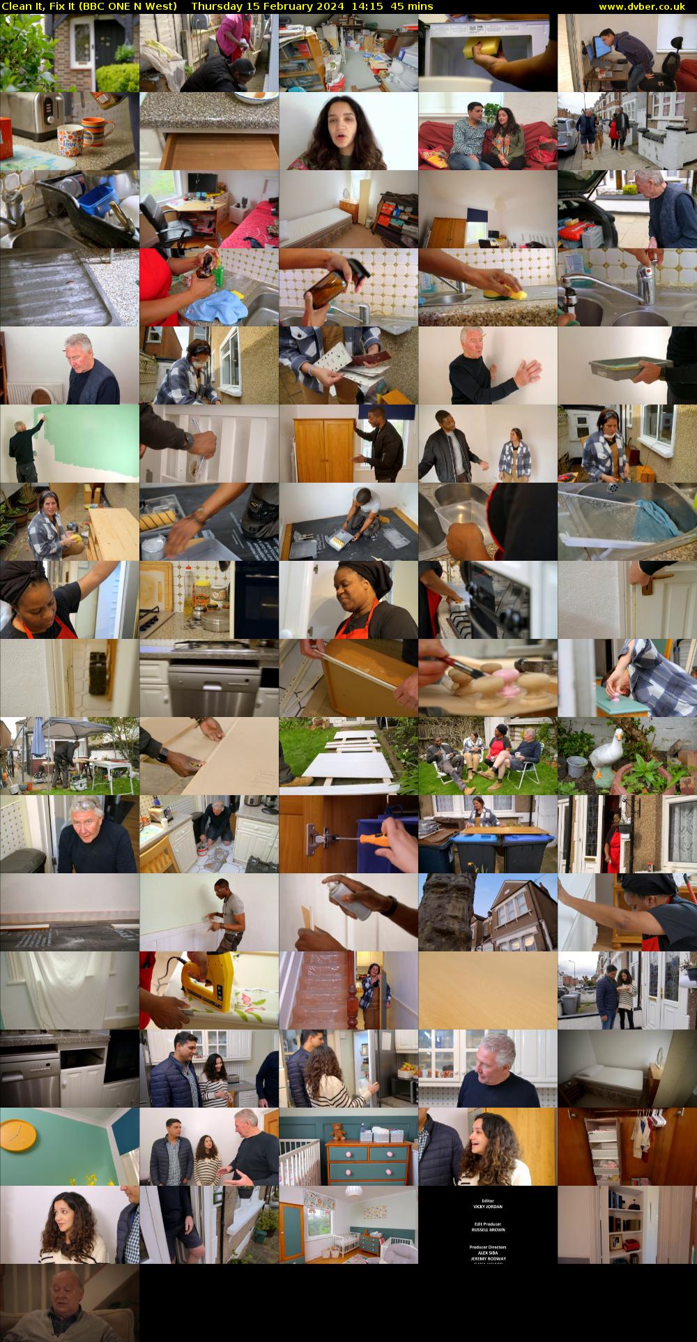 Clean It, Fix It (BBC ONE N West) Thursday 15 February 2024 14:15 - 15:00