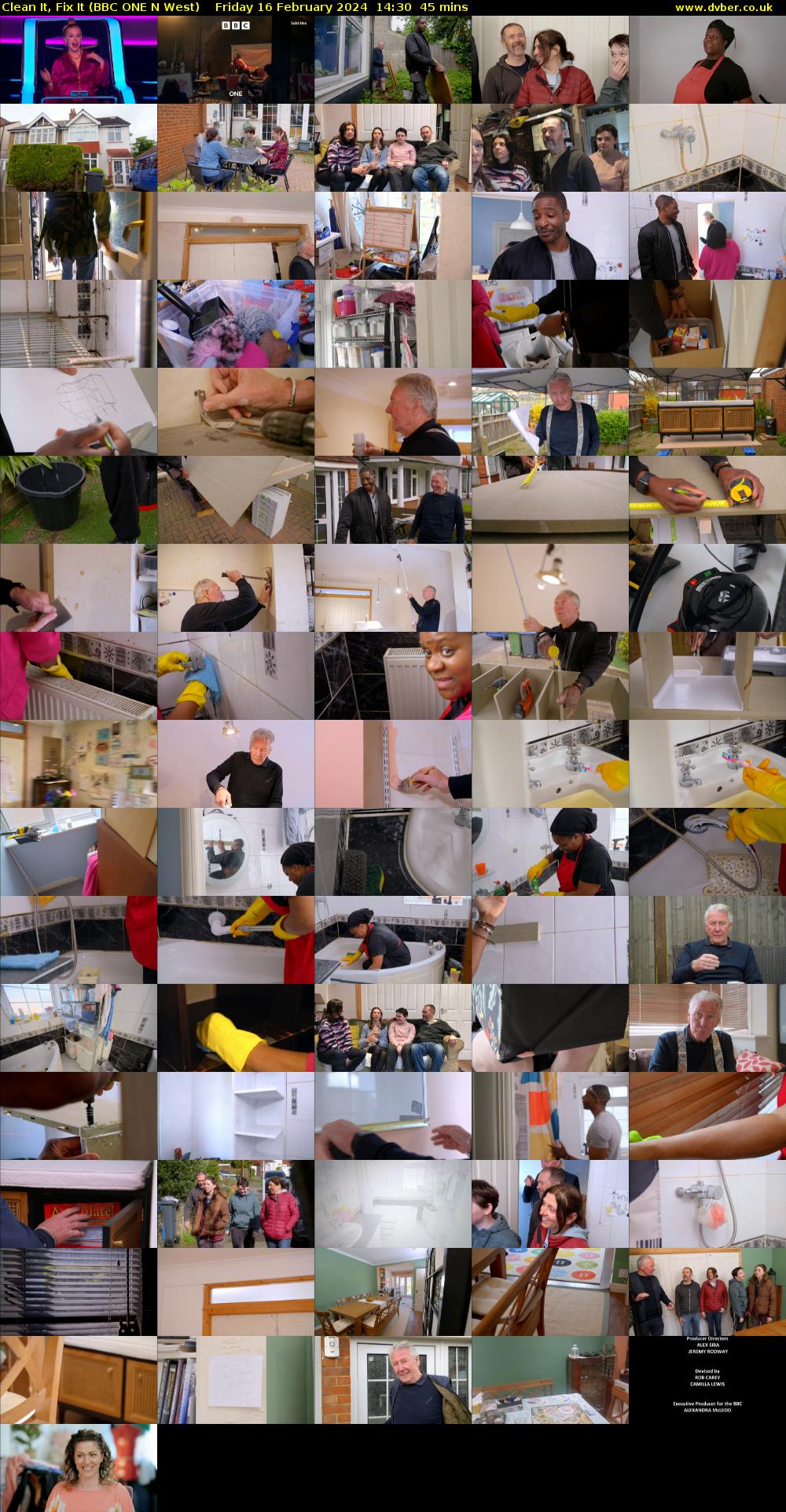 Clean It, Fix It (BBC ONE N West) Friday 16 February 2024 14:30 - 15:15