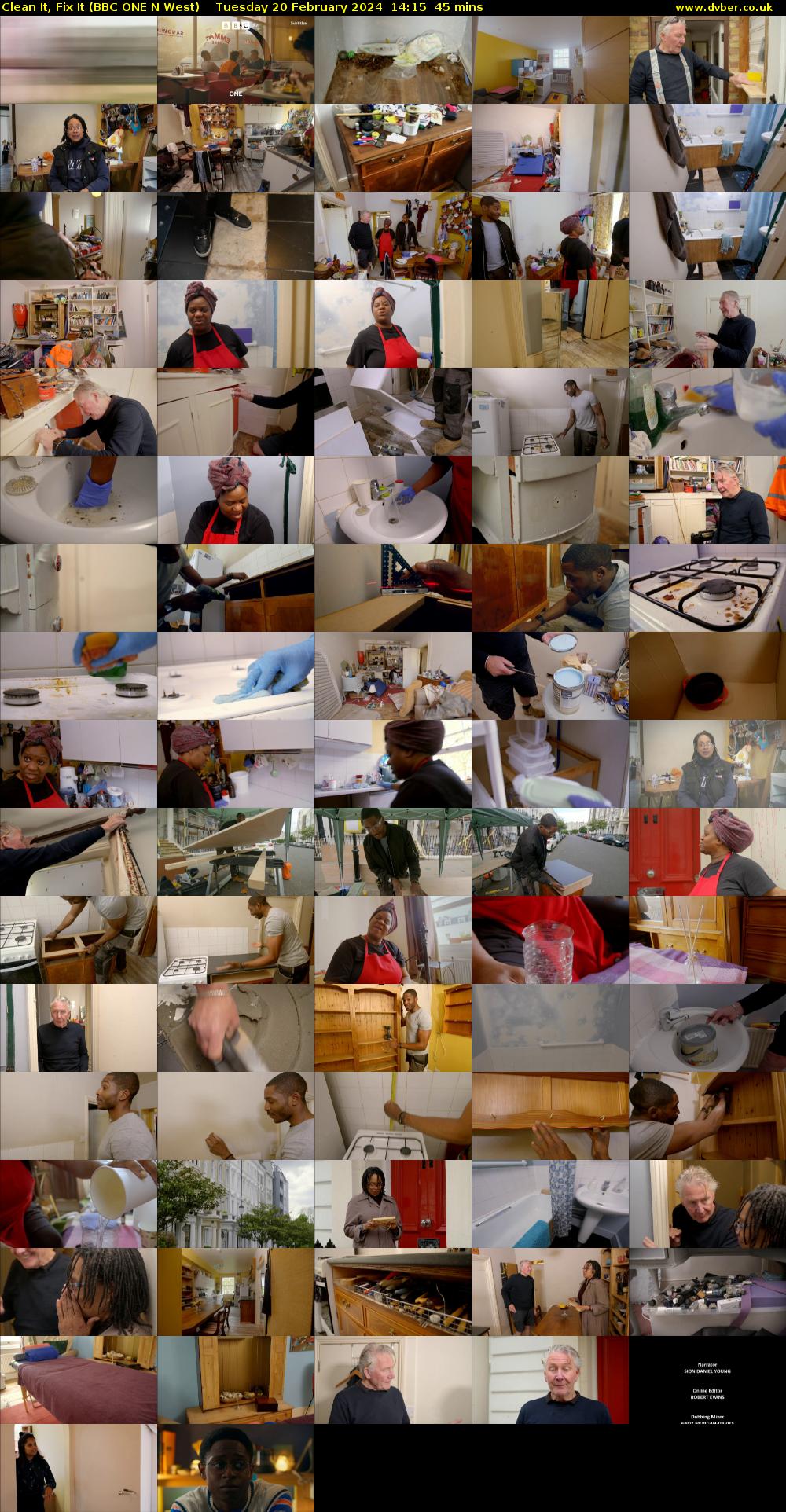 Clean It, Fix It (BBC ONE N West) Tuesday 20 February 2024 14:15 - 15:00