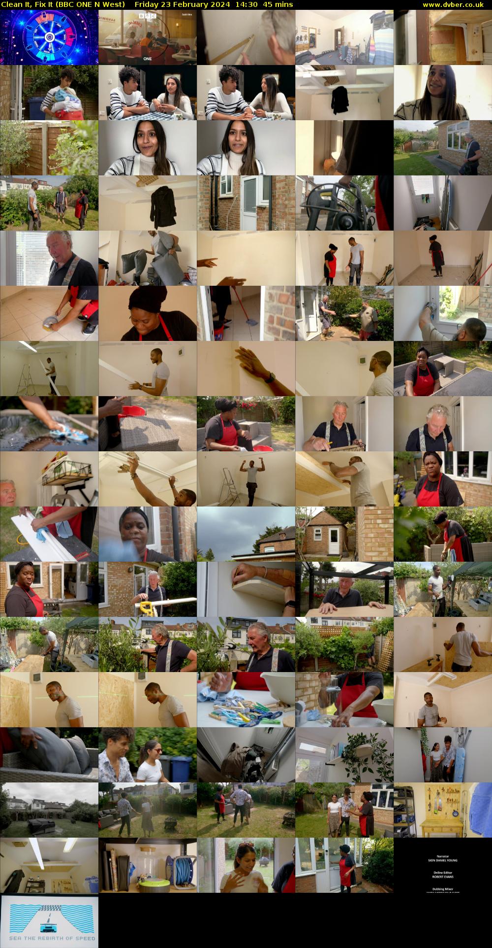 Clean It, Fix It (BBC ONE N West) Friday 23 February 2024 14:30 - 15:15