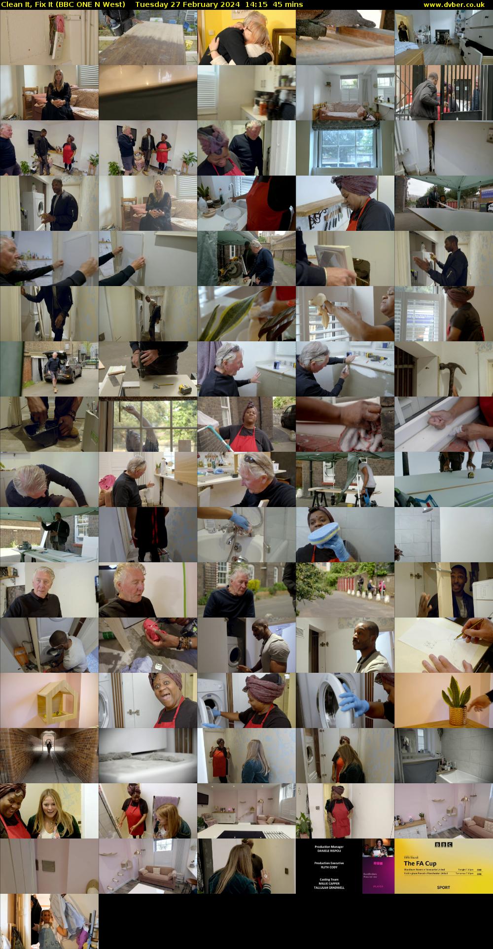 Clean It, Fix It (BBC ONE N West) Tuesday 27 February 2024 14:15 - 15:00