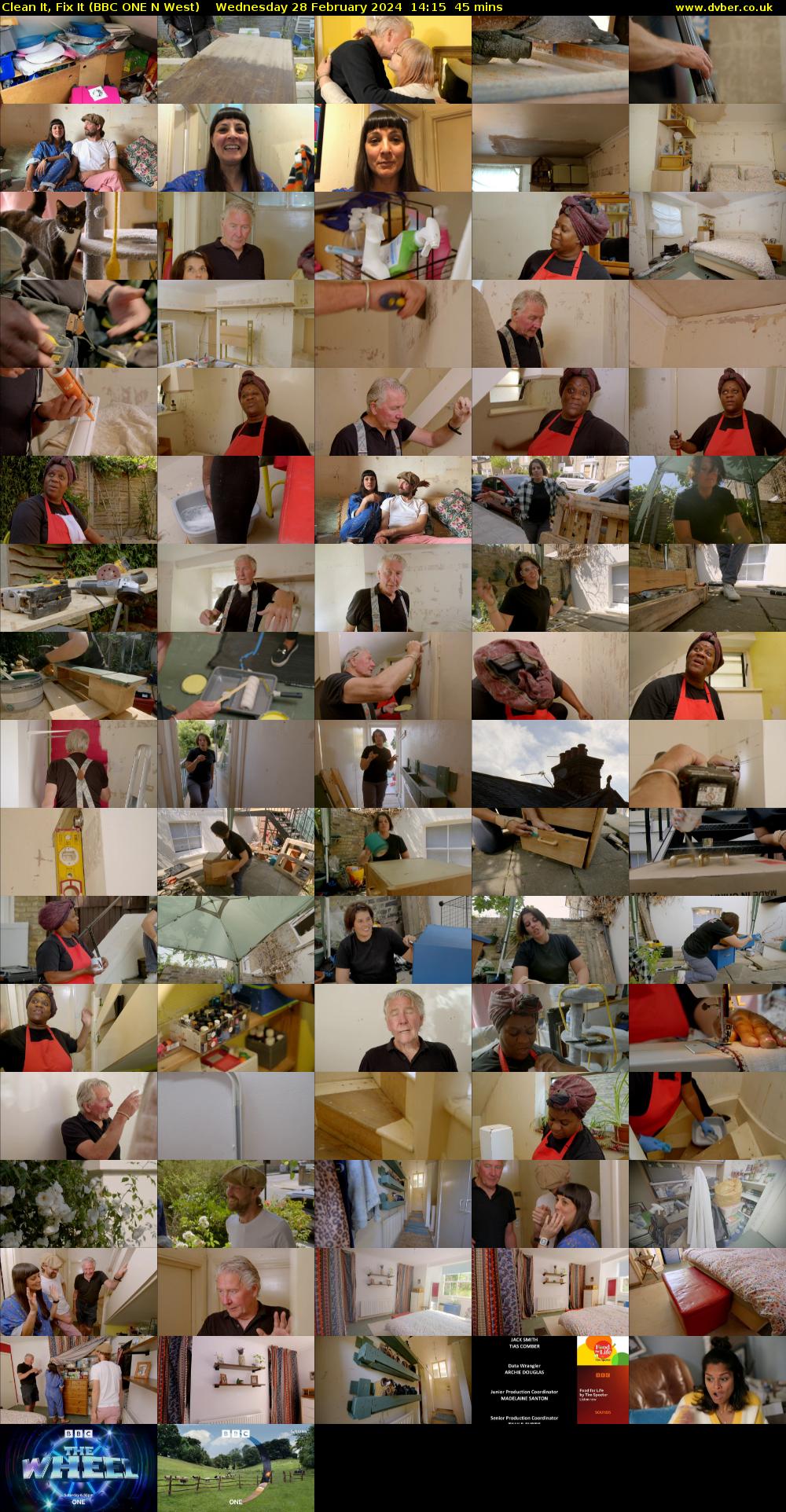 Clean It, Fix It (BBC ONE N West) Wednesday 28 February 2024 14:15 - 15:00