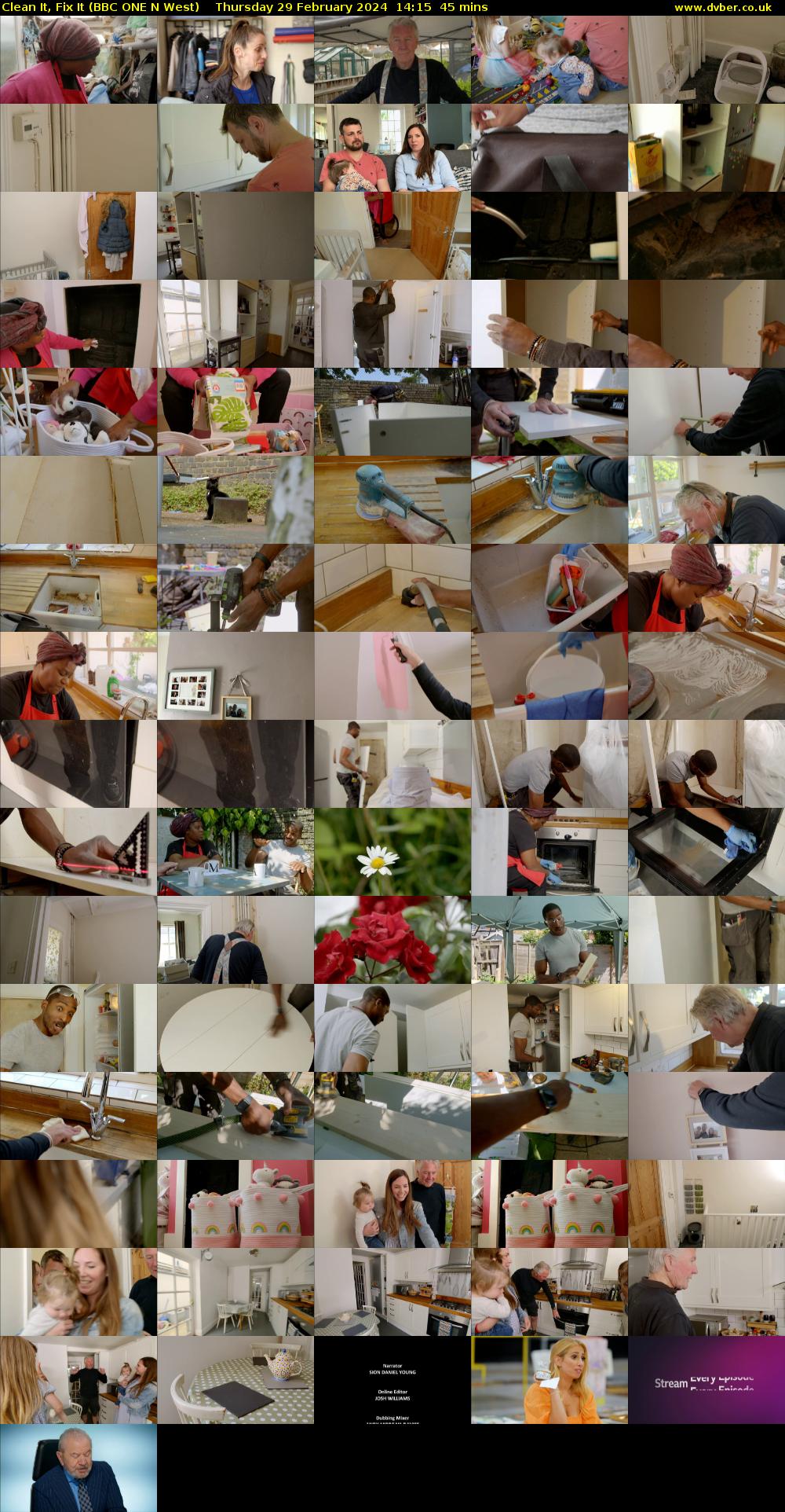 Clean It, Fix It (BBC ONE N West) Thursday 29 February 2024 14:15 - 15:00
