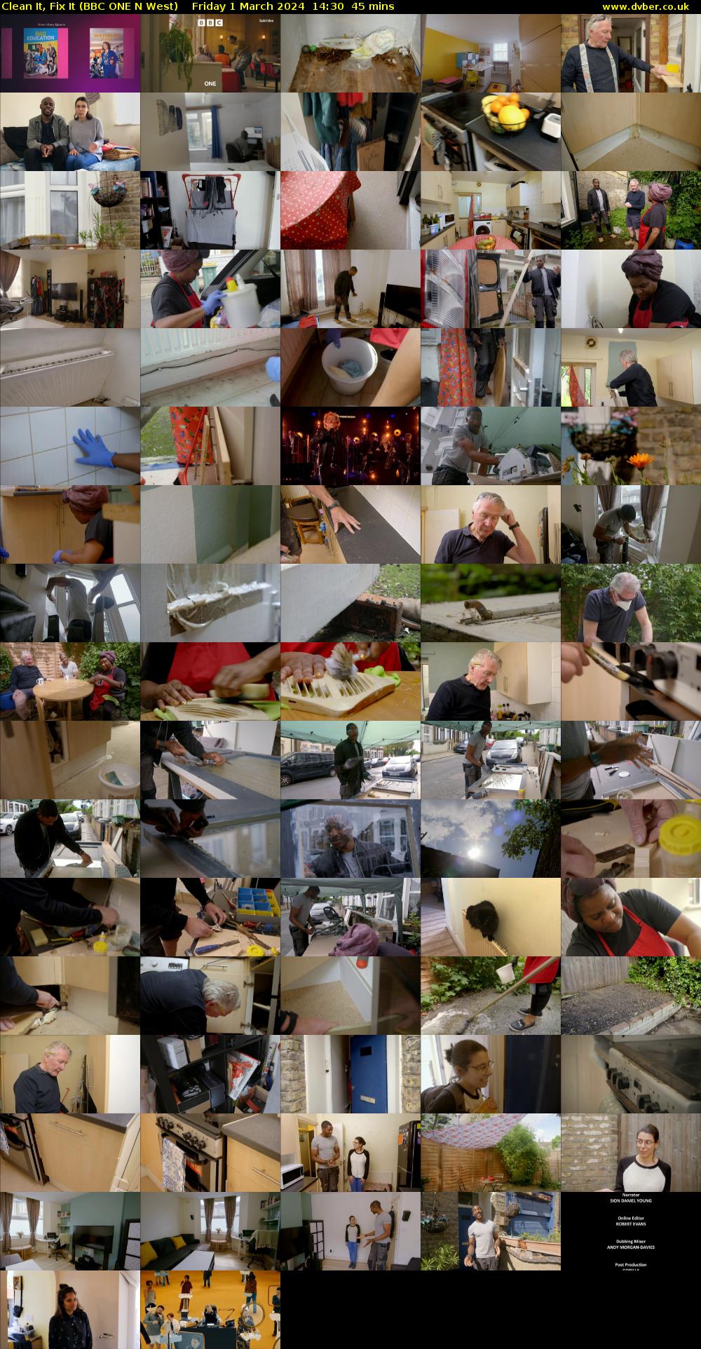 Clean It, Fix It (BBC ONE N West) Friday 1 March 2024 14:30 - 15:15