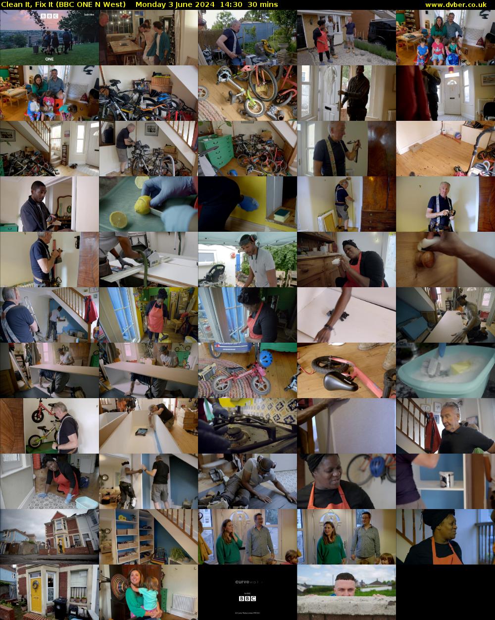 Clean It, Fix It (BBC ONE N West) Monday 3 June 2024 14:30 - 15:00