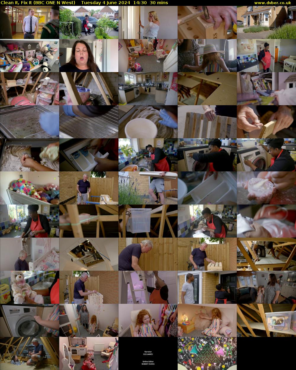 Clean It, Fix It (BBC ONE N West) Tuesday 4 June 2024 14:30 - 15:00