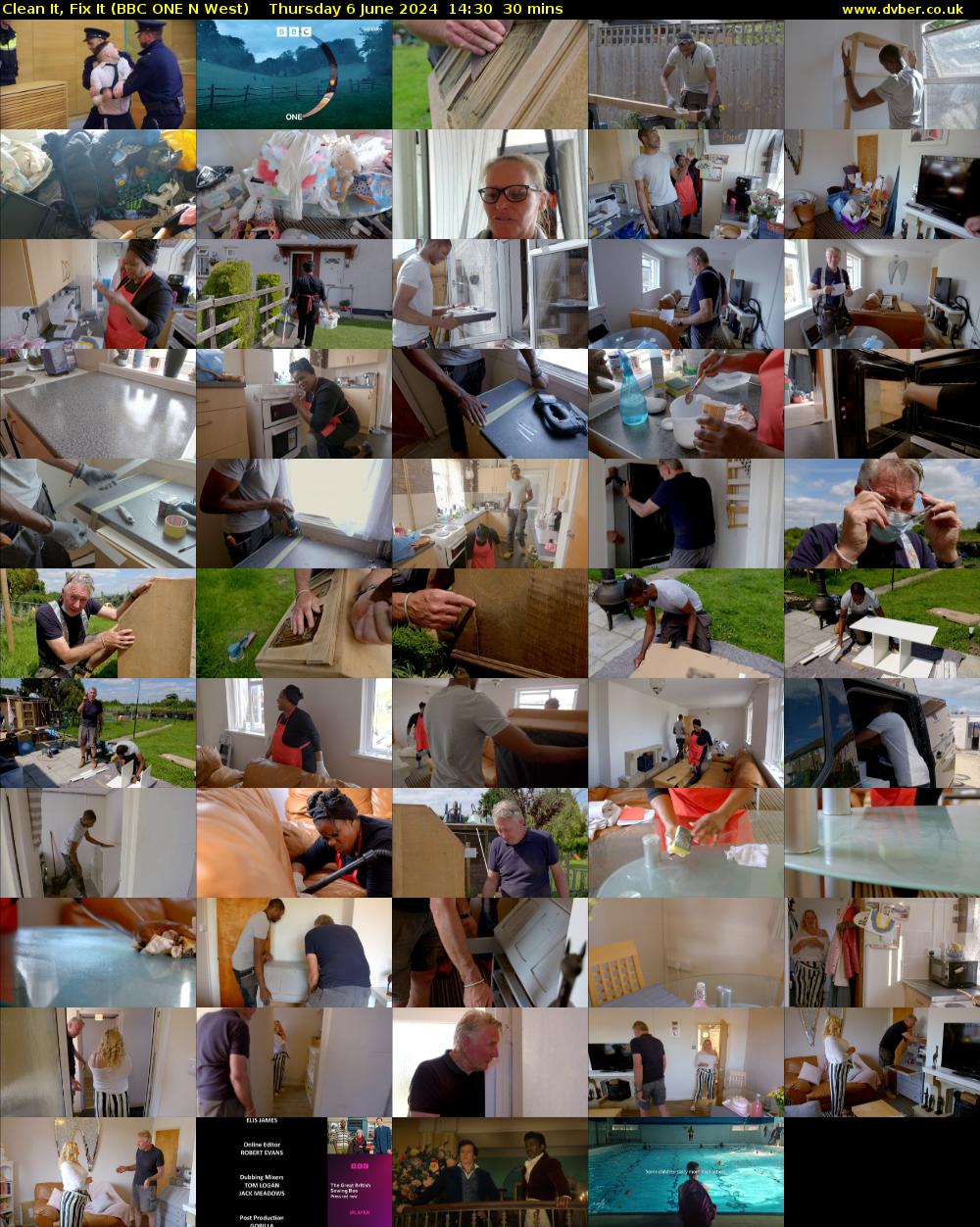 Clean It, Fix It (BBC ONE N West) Thursday 6 June 2024 14:30 - 15:00